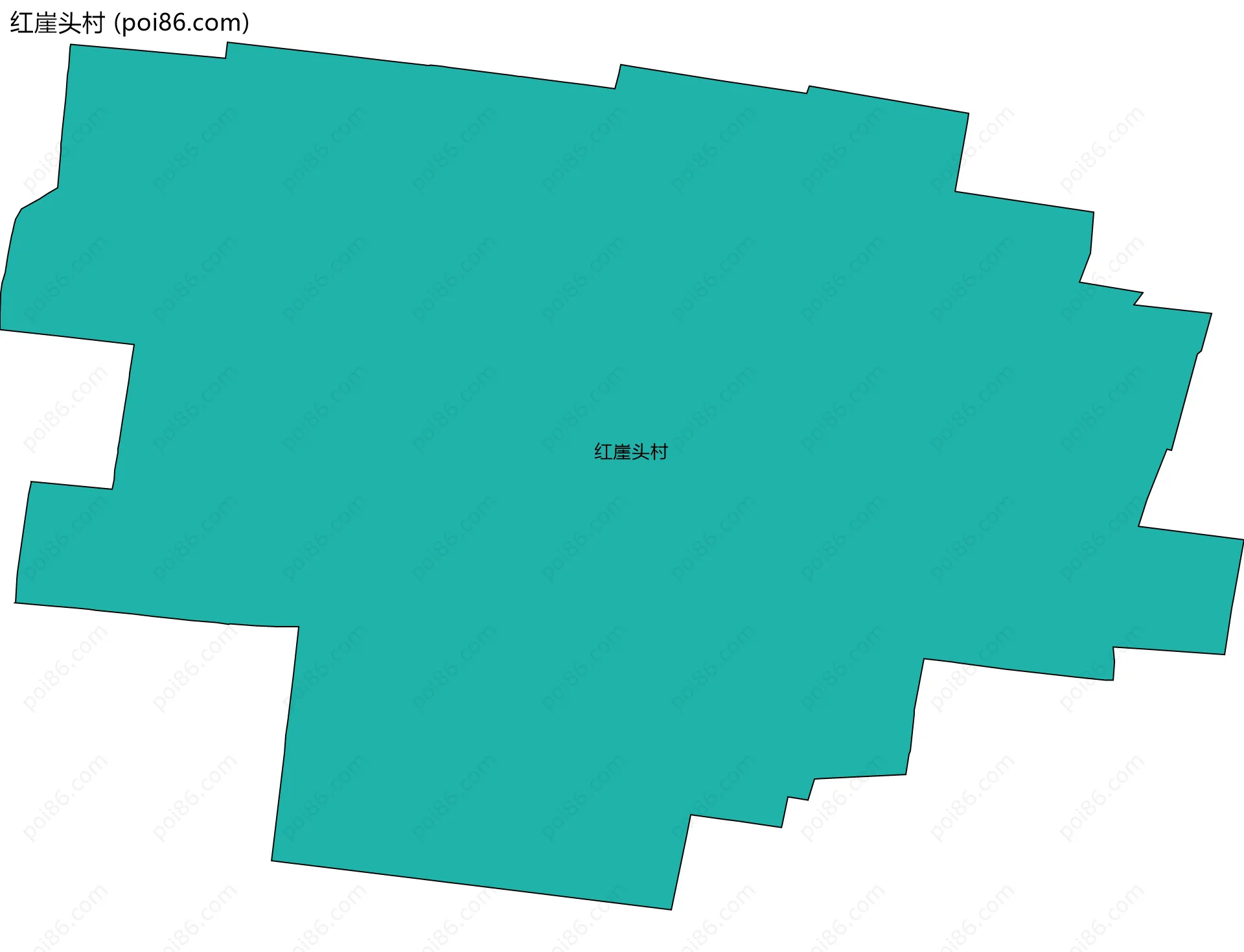 红崖头村边界地图