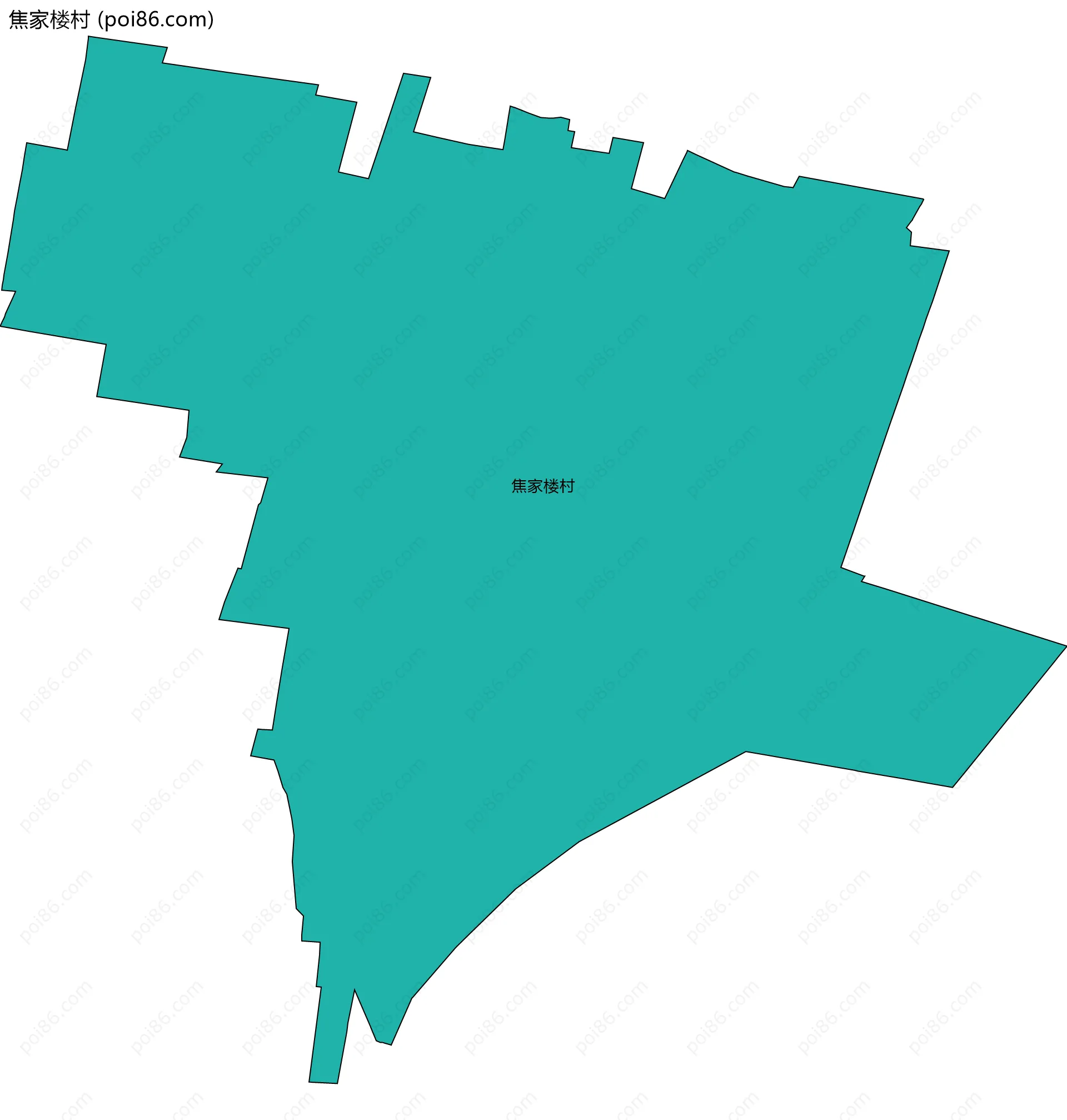 焦家楼村边界地图