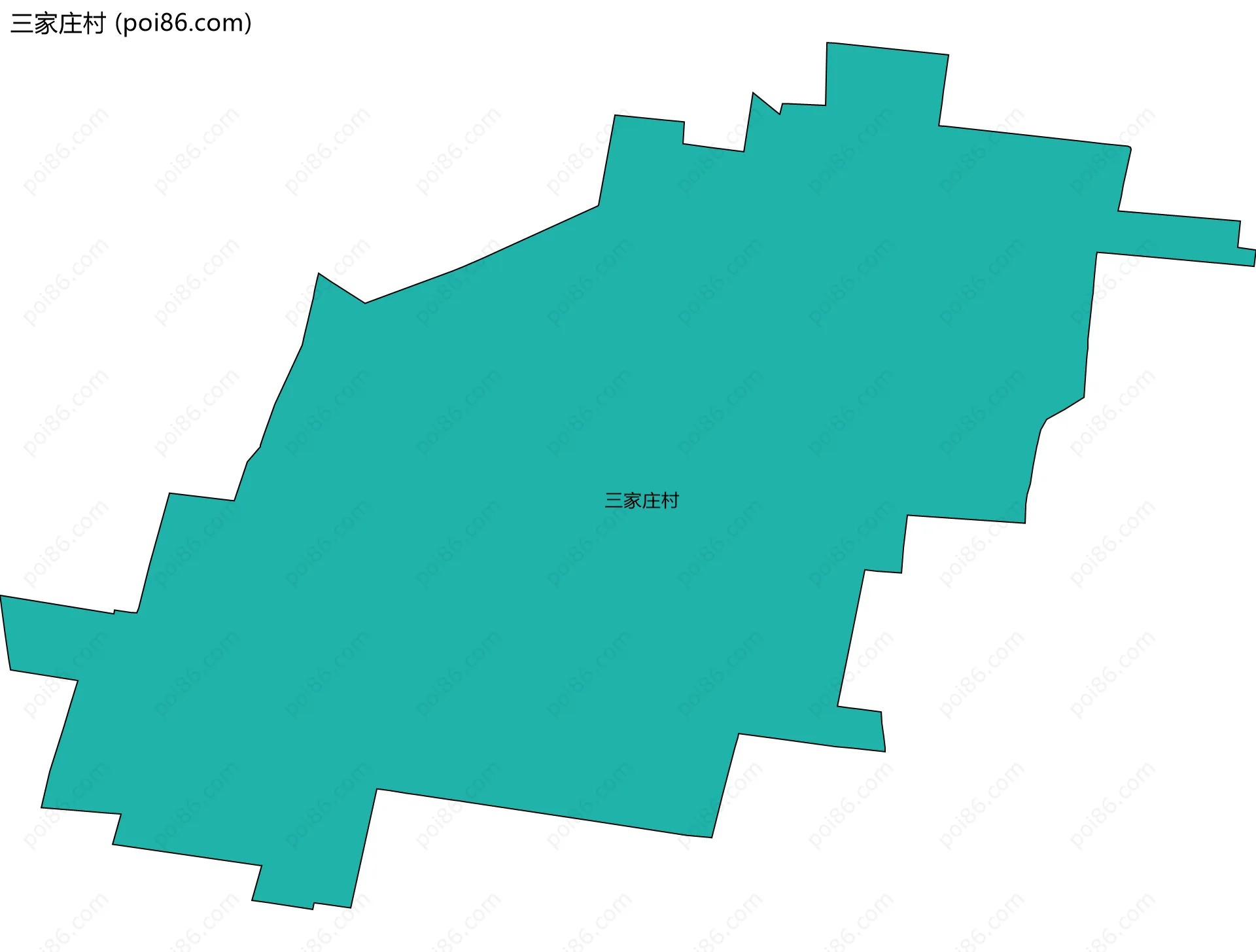 三家庄村边界地图