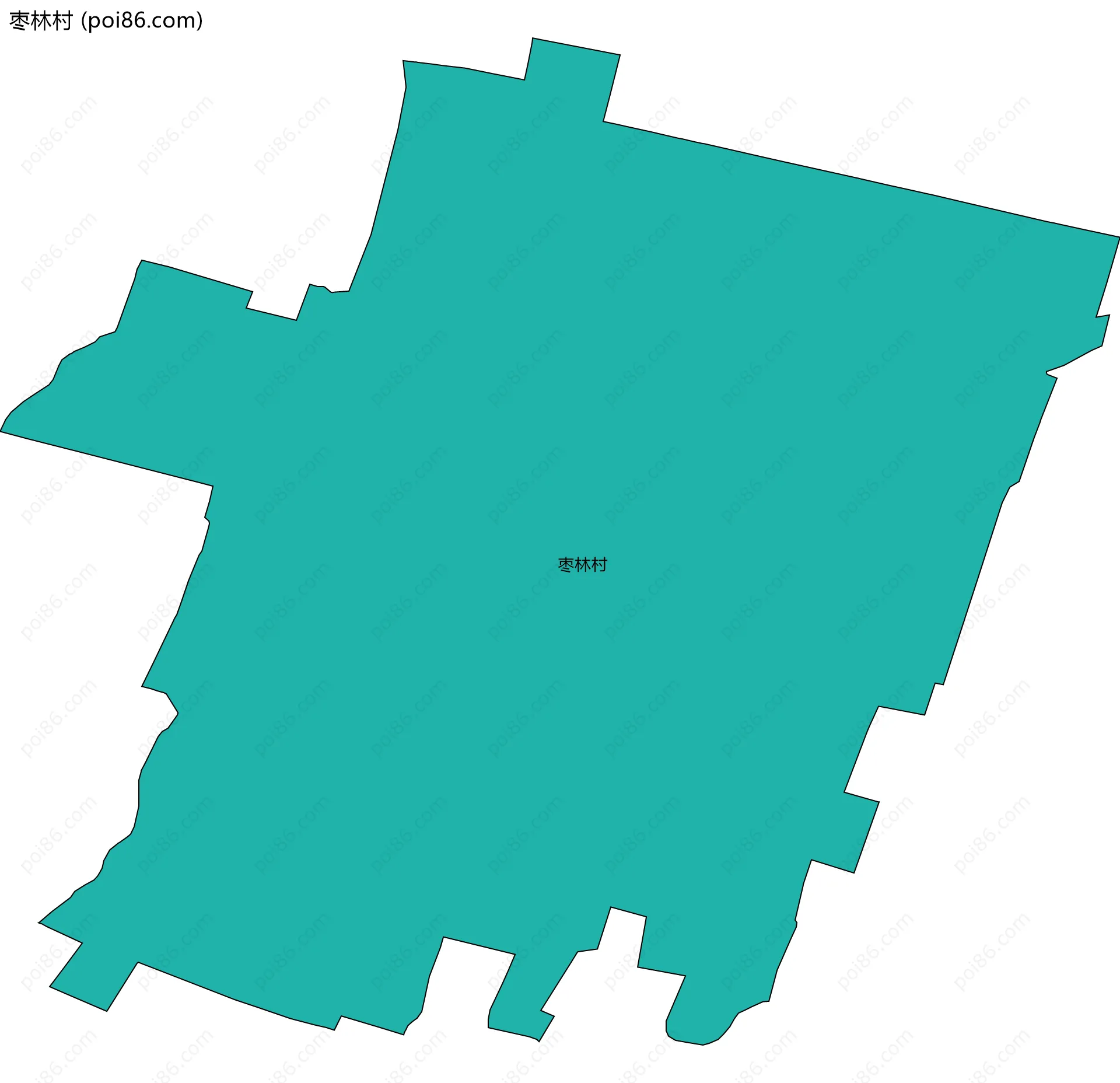 枣林村边界地图