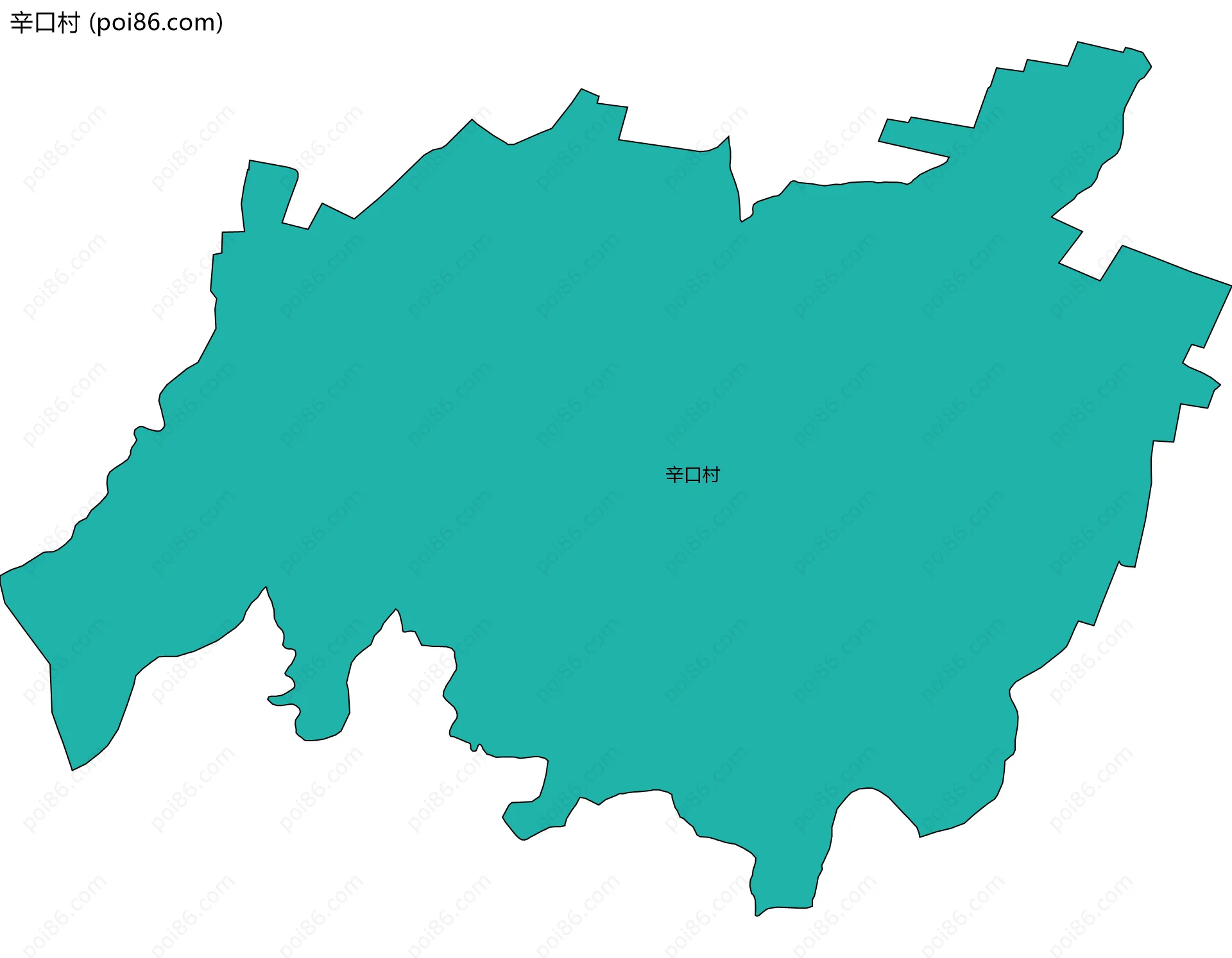 辛口村边界地图