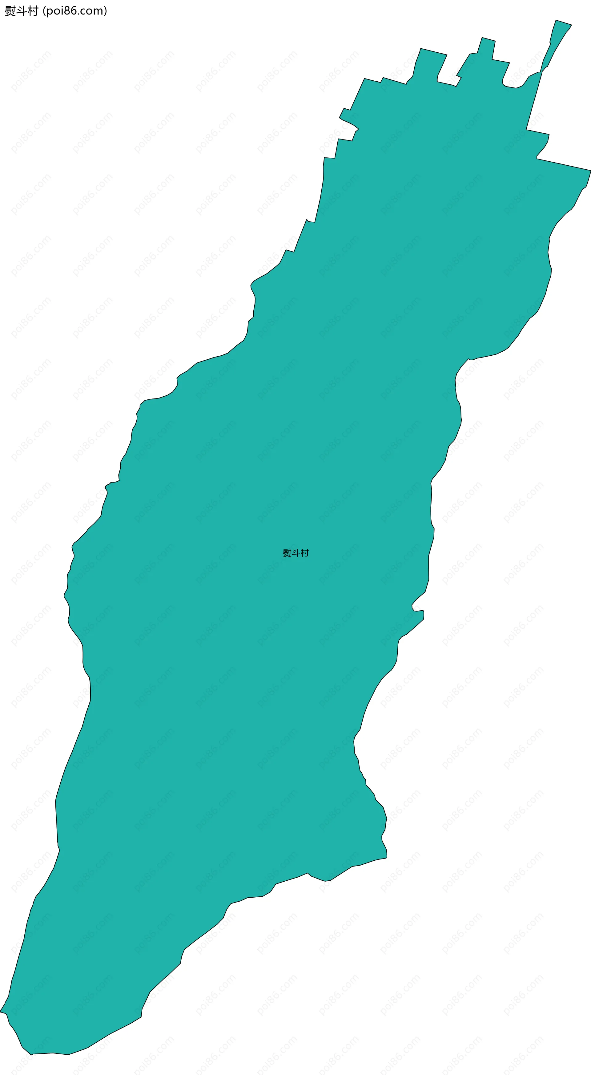 熨斗村边界地图