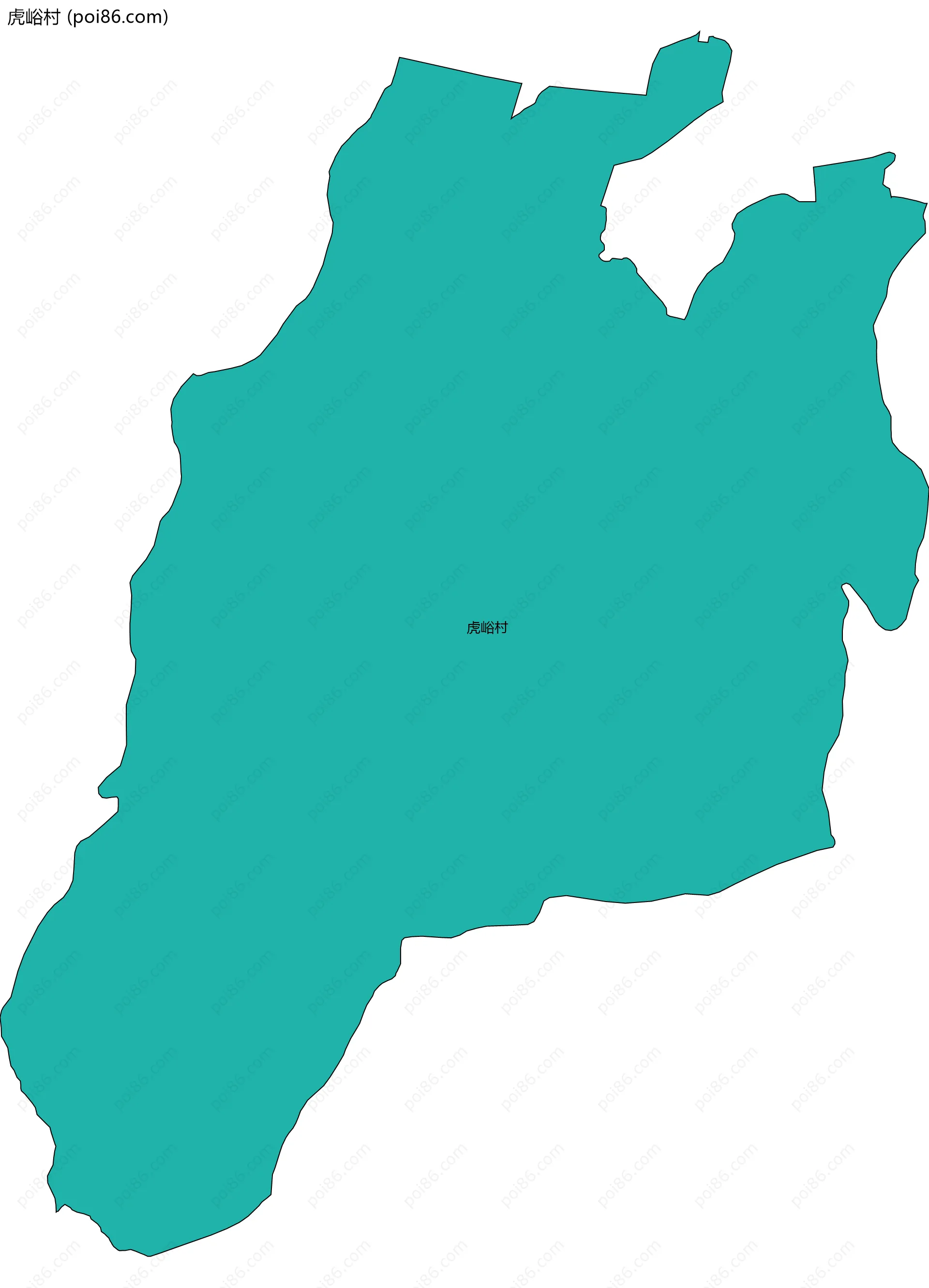 虎峪村边界地图