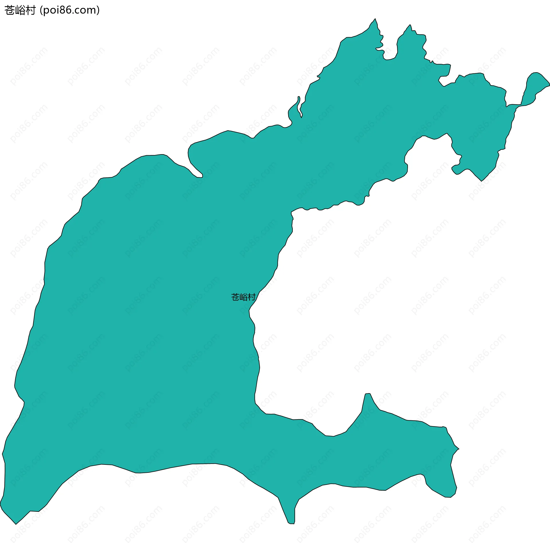 苍峪村边界地图