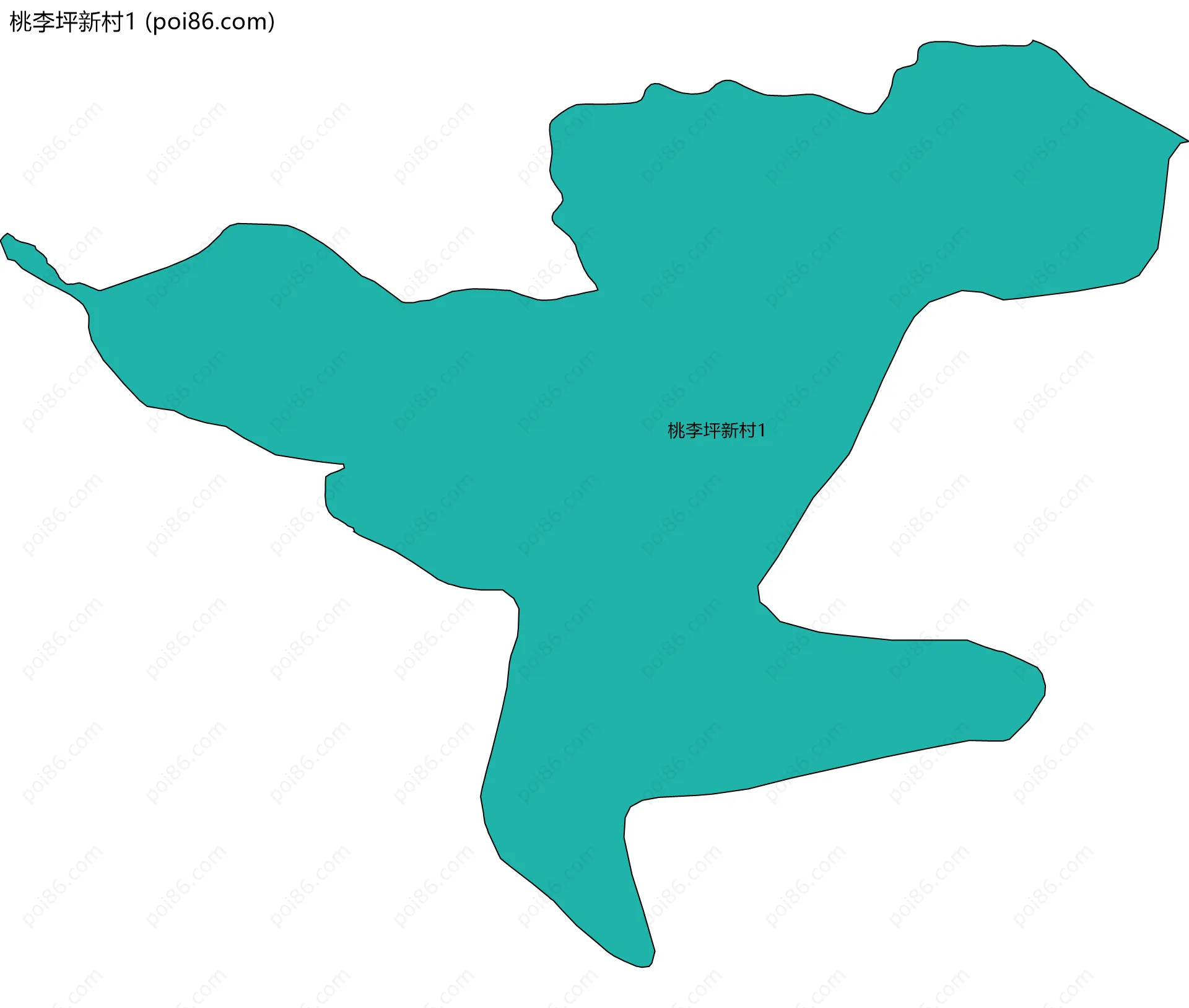 桃李坪新村1边界地图