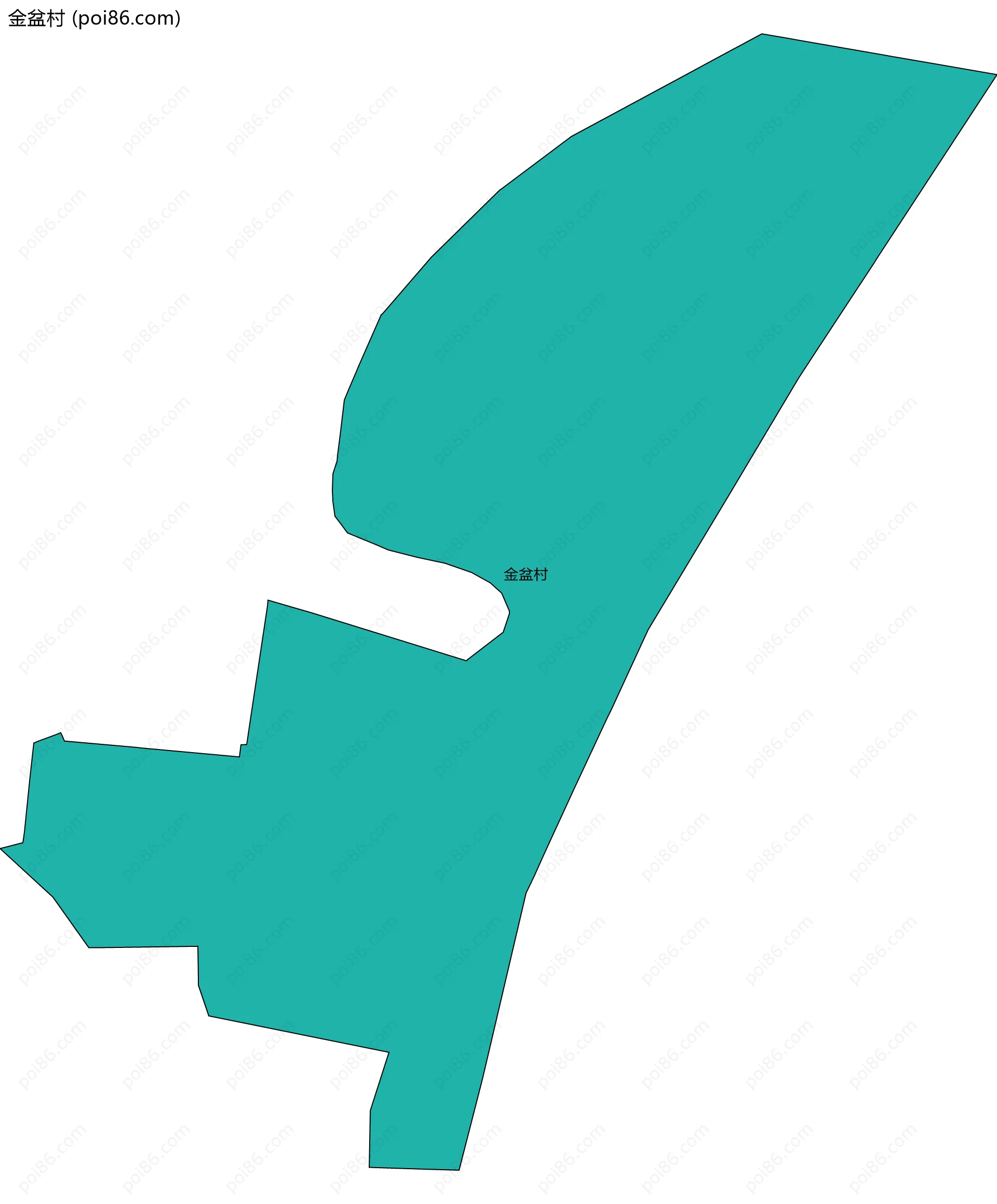 金盆村边界地图