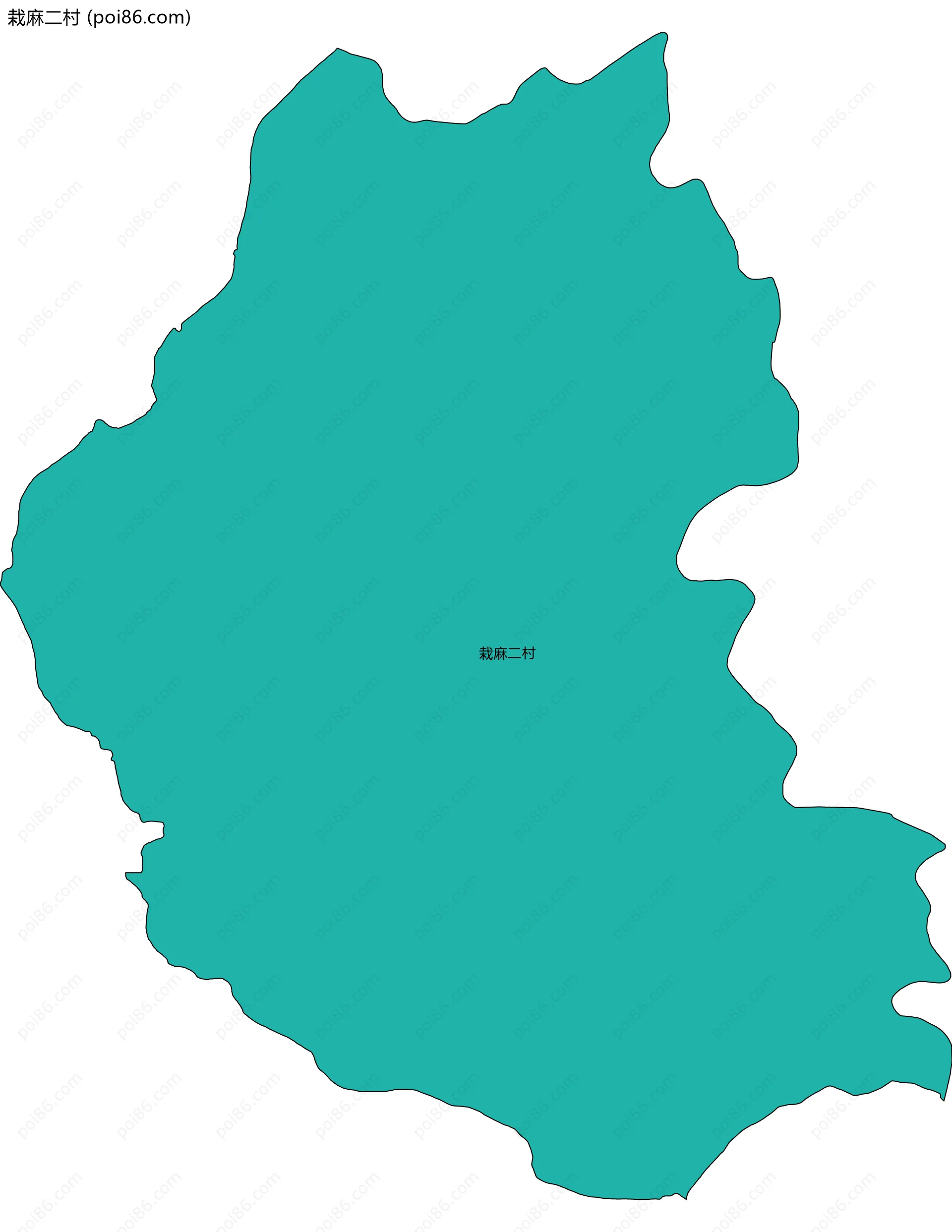 栽麻二村边界地图