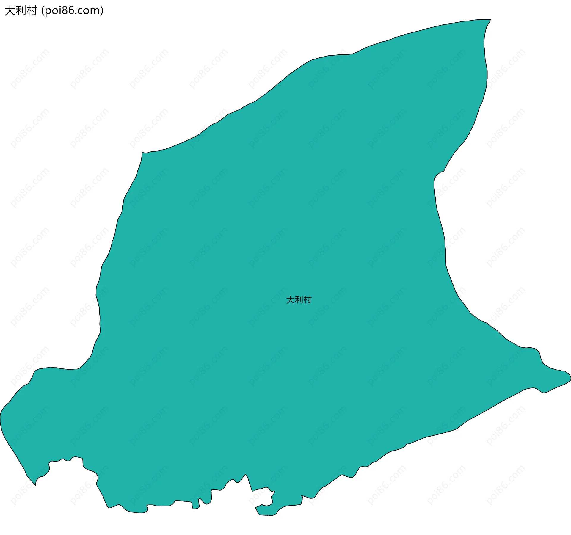 大利村边界地图