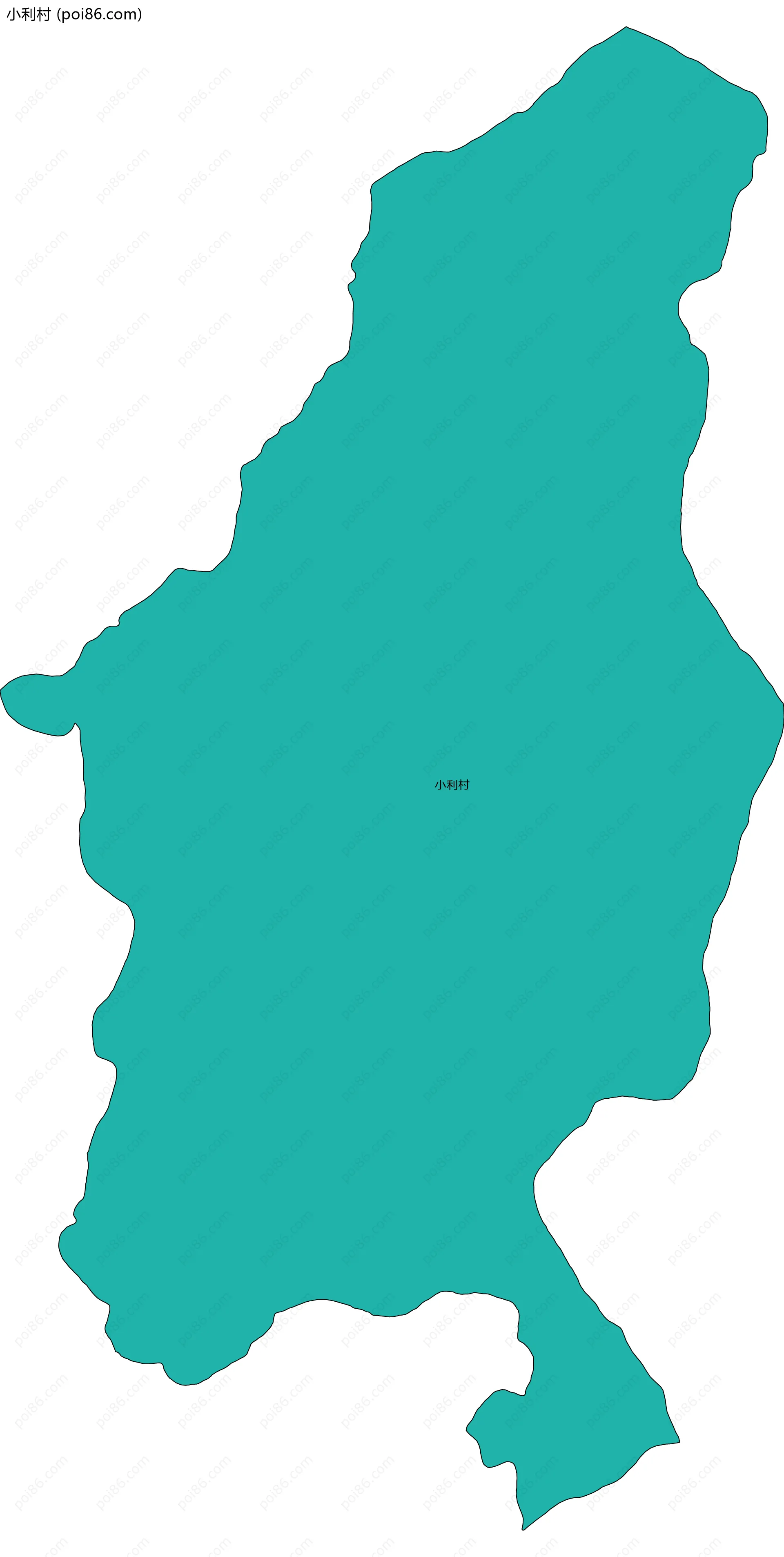 小利村边界地图