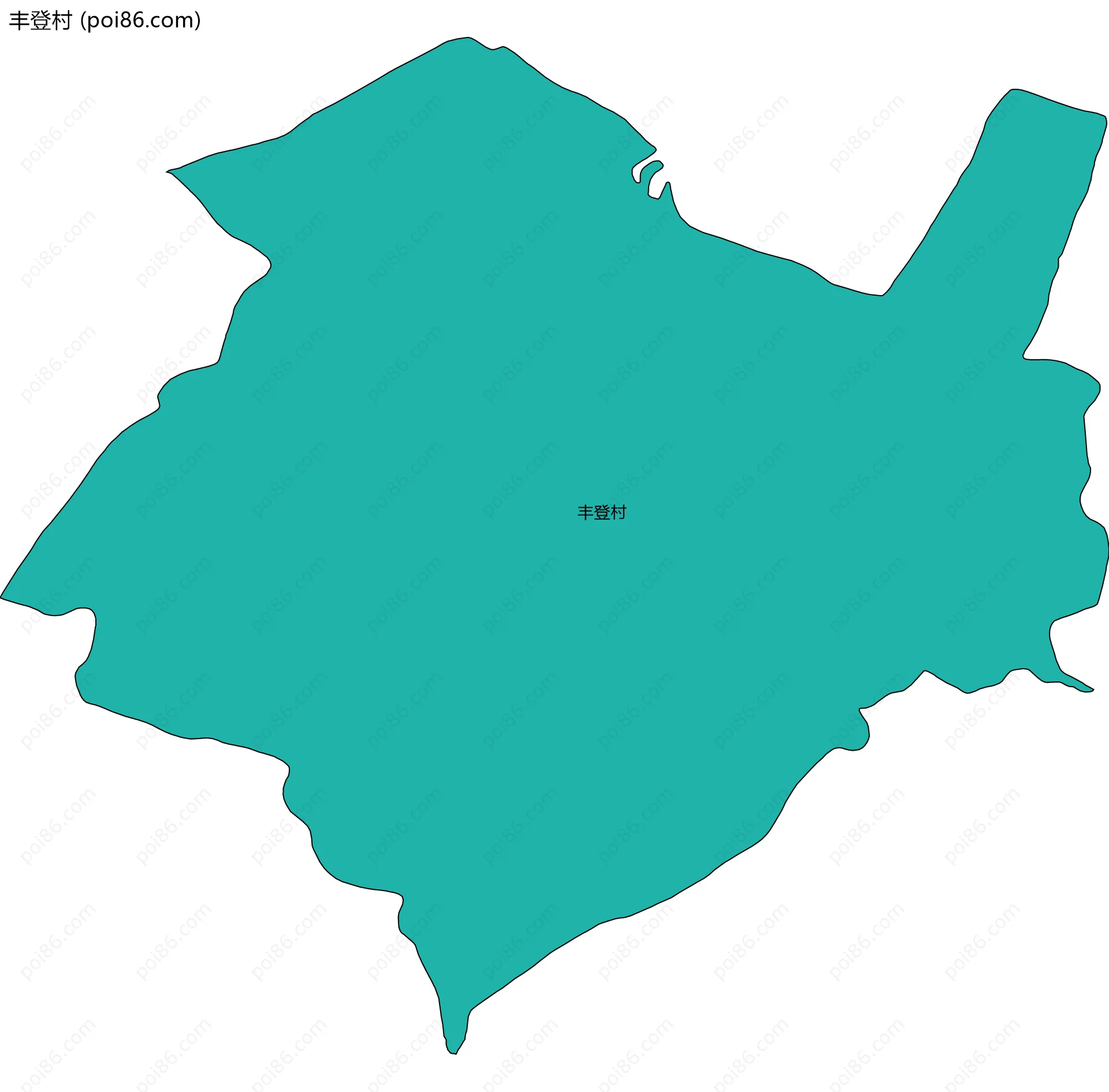 丰登村边界地图
