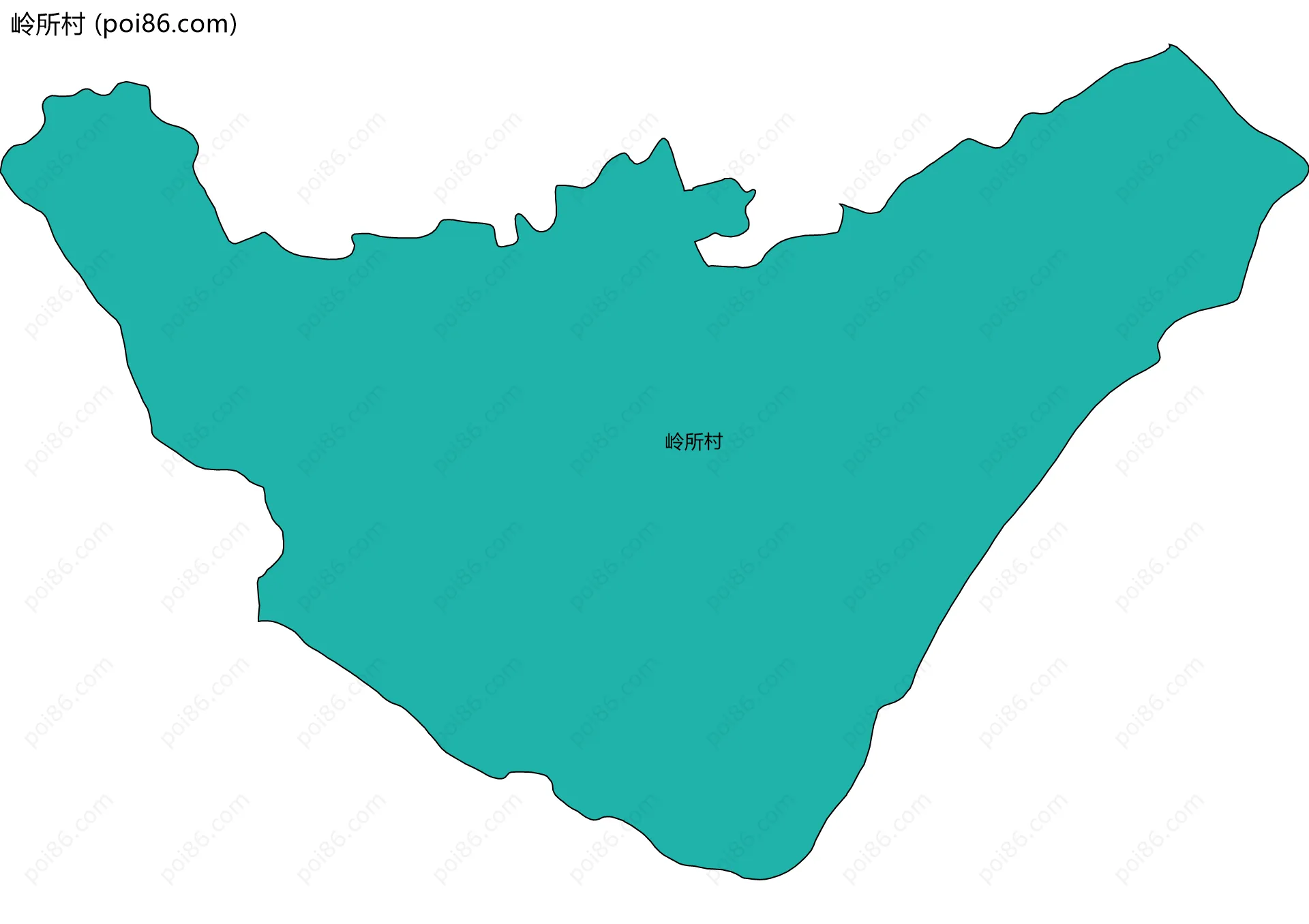 岭所村边界地图