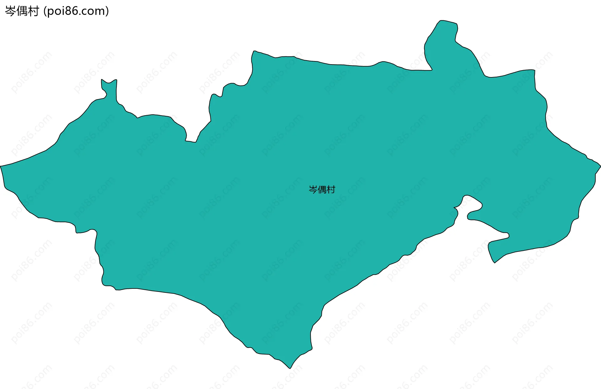 岑偶村边界地图