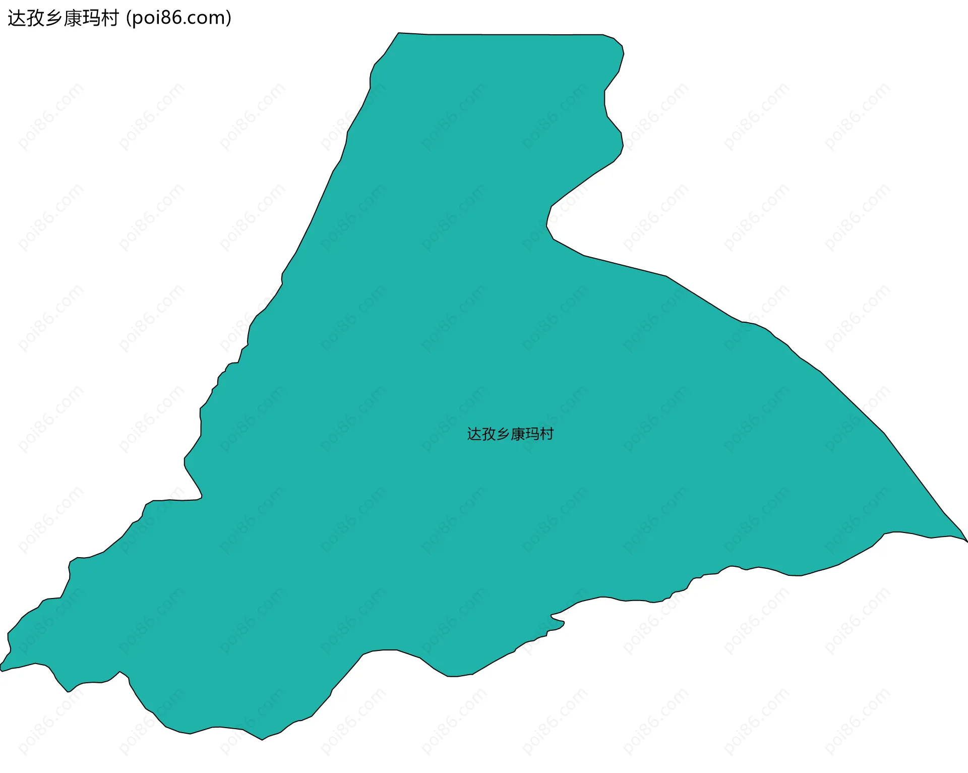 达孜乡康玛村边界地图