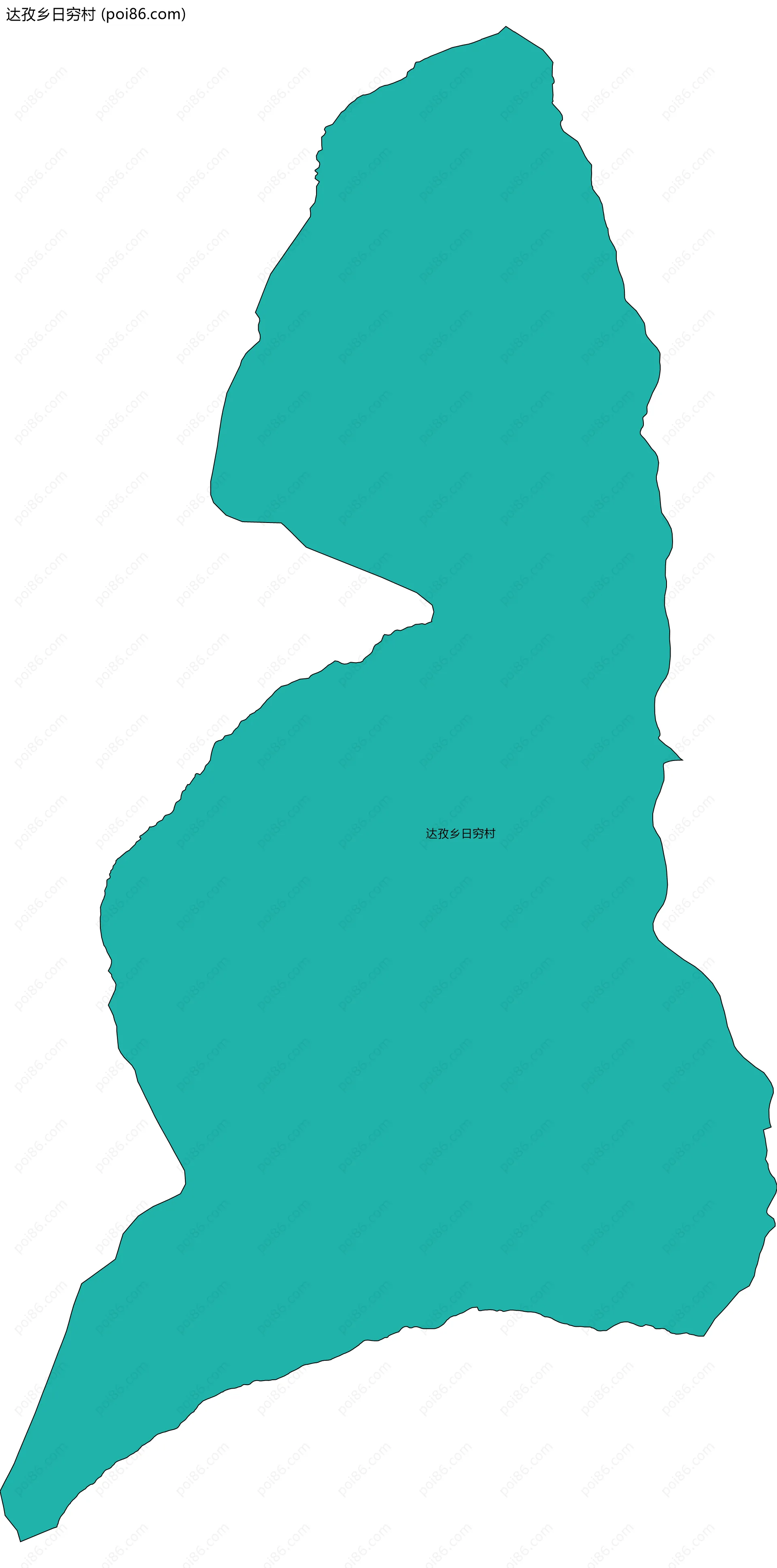 达孜乡日穷村边界地图