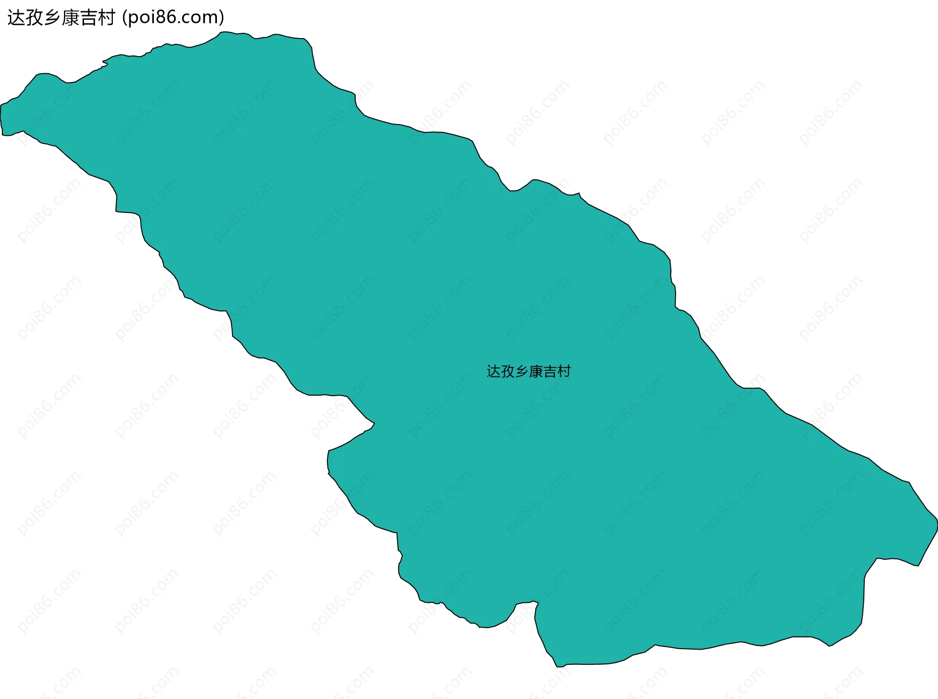 达孜乡康吉村边界地图
