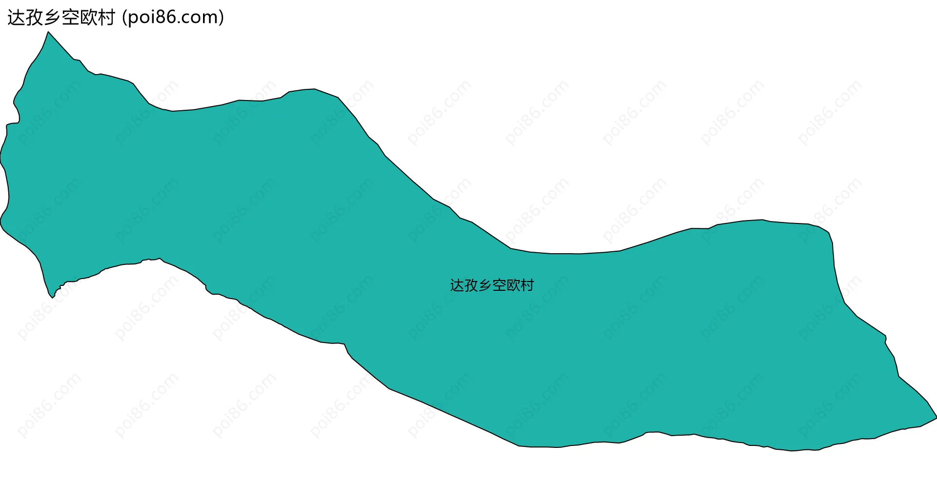 达孜乡空欧村边界地图