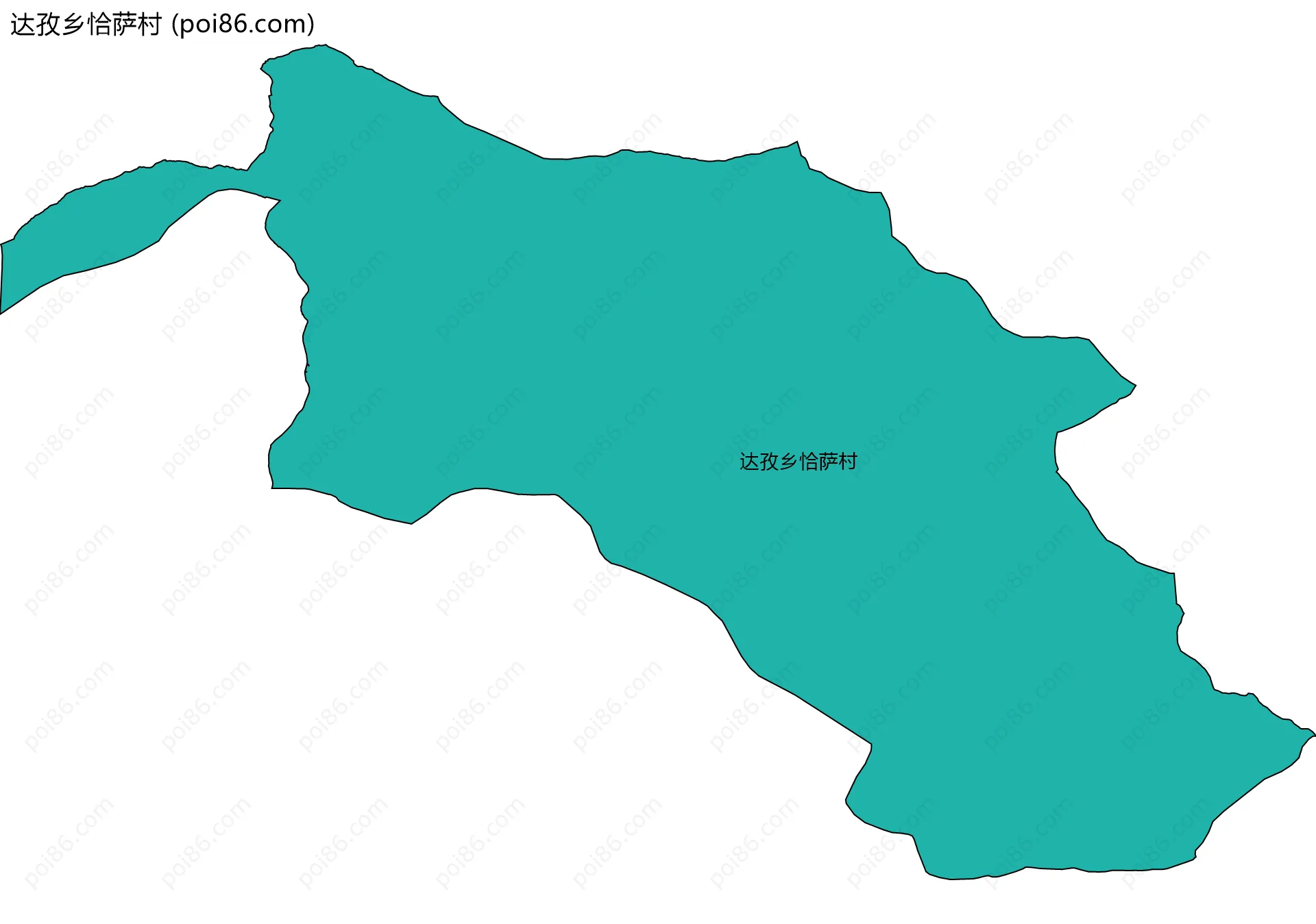 达孜乡恰萨村边界地图
