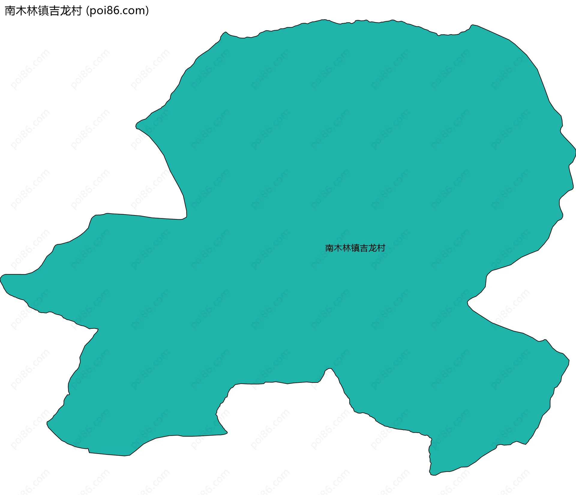 南木林镇吉龙村边界地图