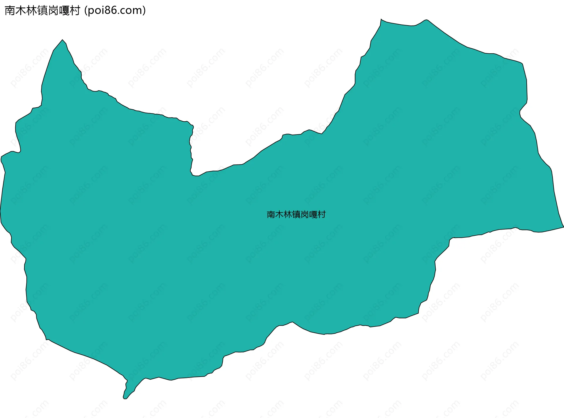 南木林镇岗嘎村边界地图