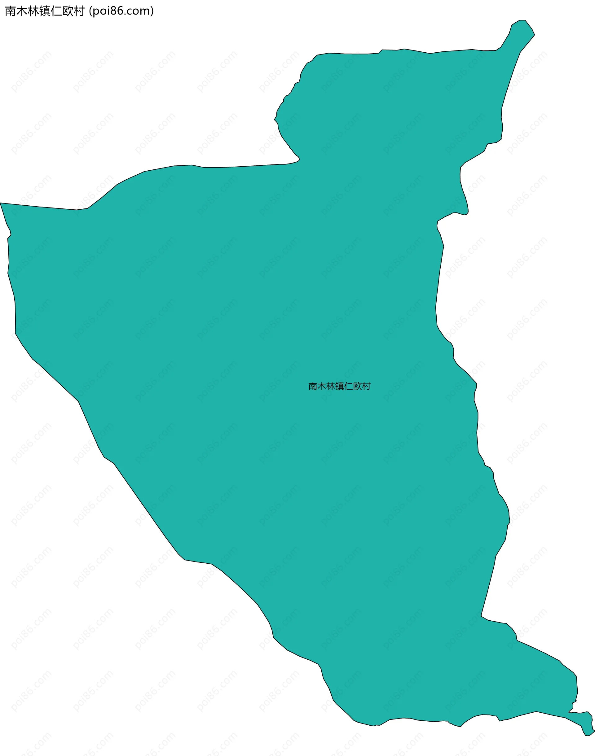 南木林镇仁欧村边界地图