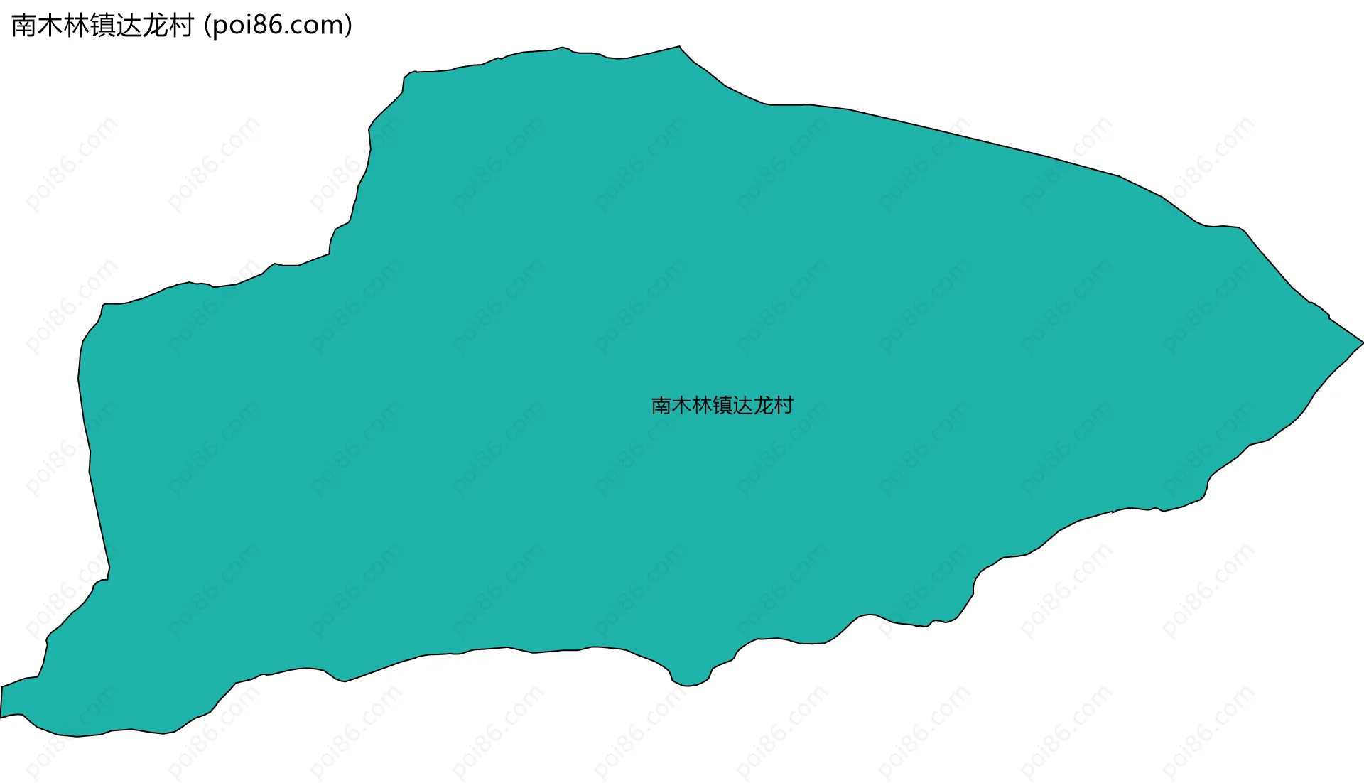 南木林镇达龙村边界地图