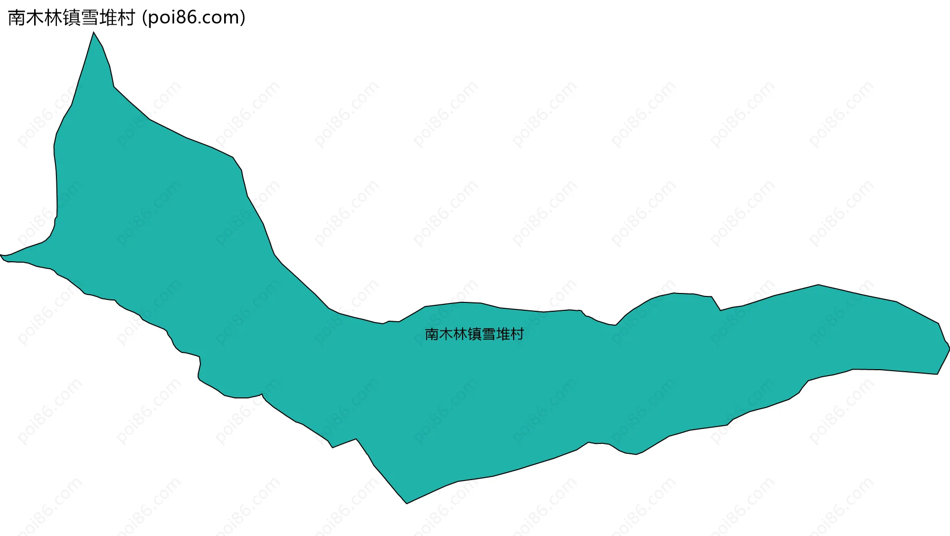 南木林镇雪堆村边界地图