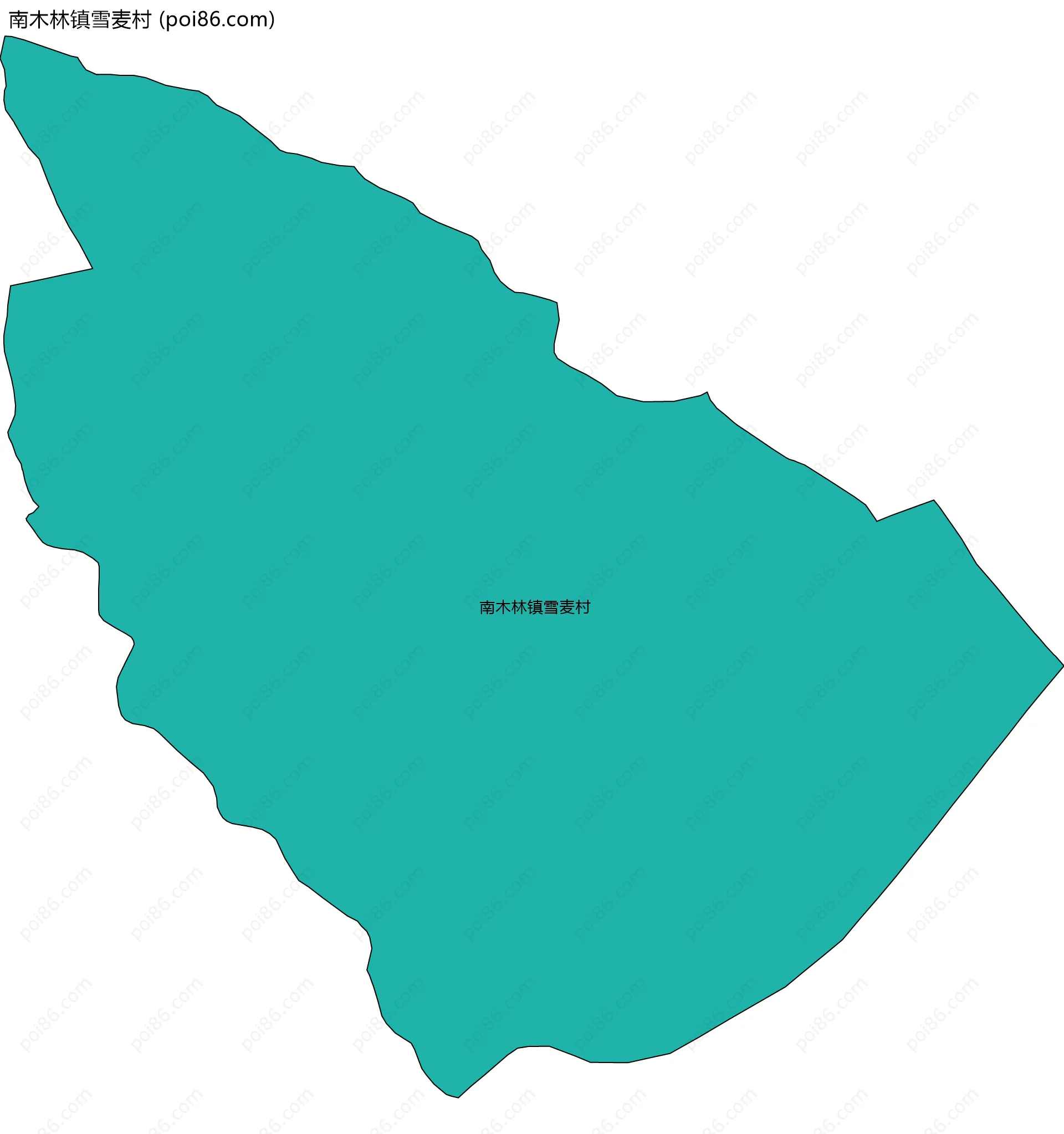 南木林镇雪麦村边界地图