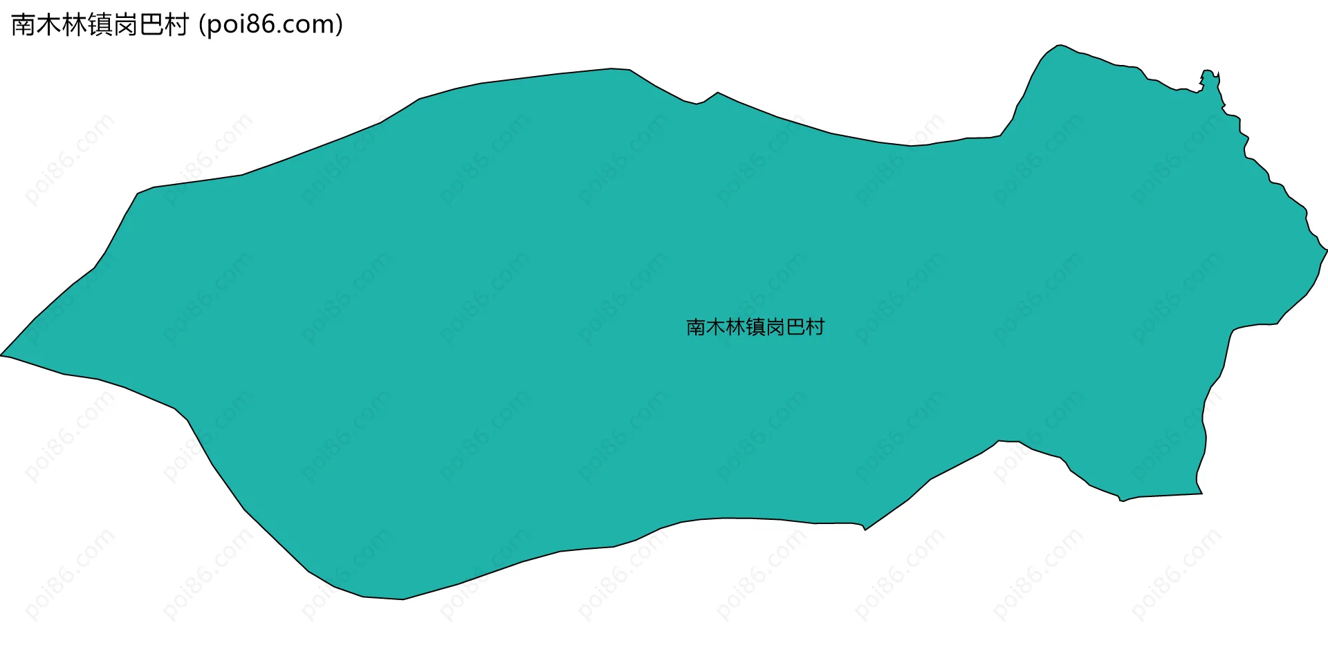 南木林镇岗巴村边界地图