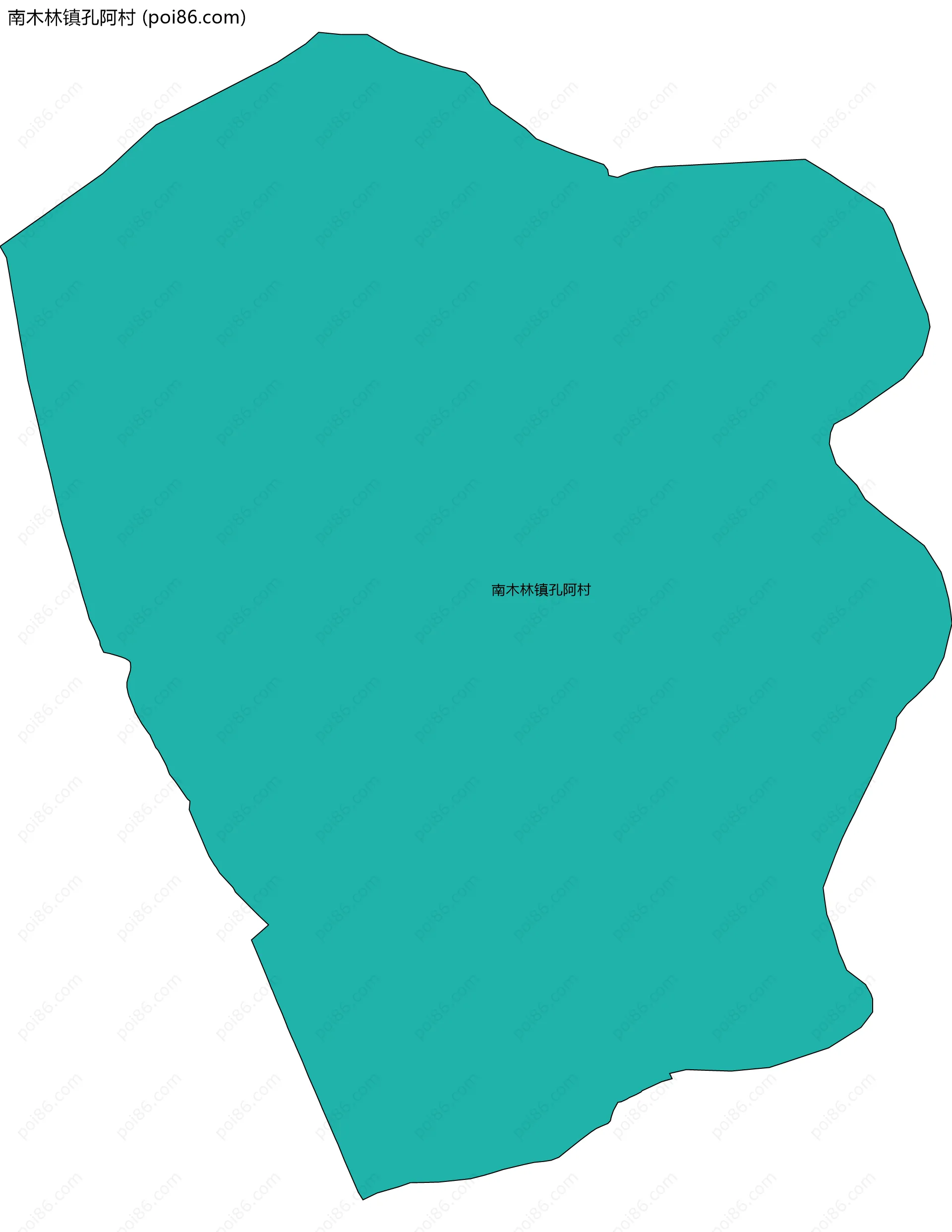 南木林镇孔阿村边界地图