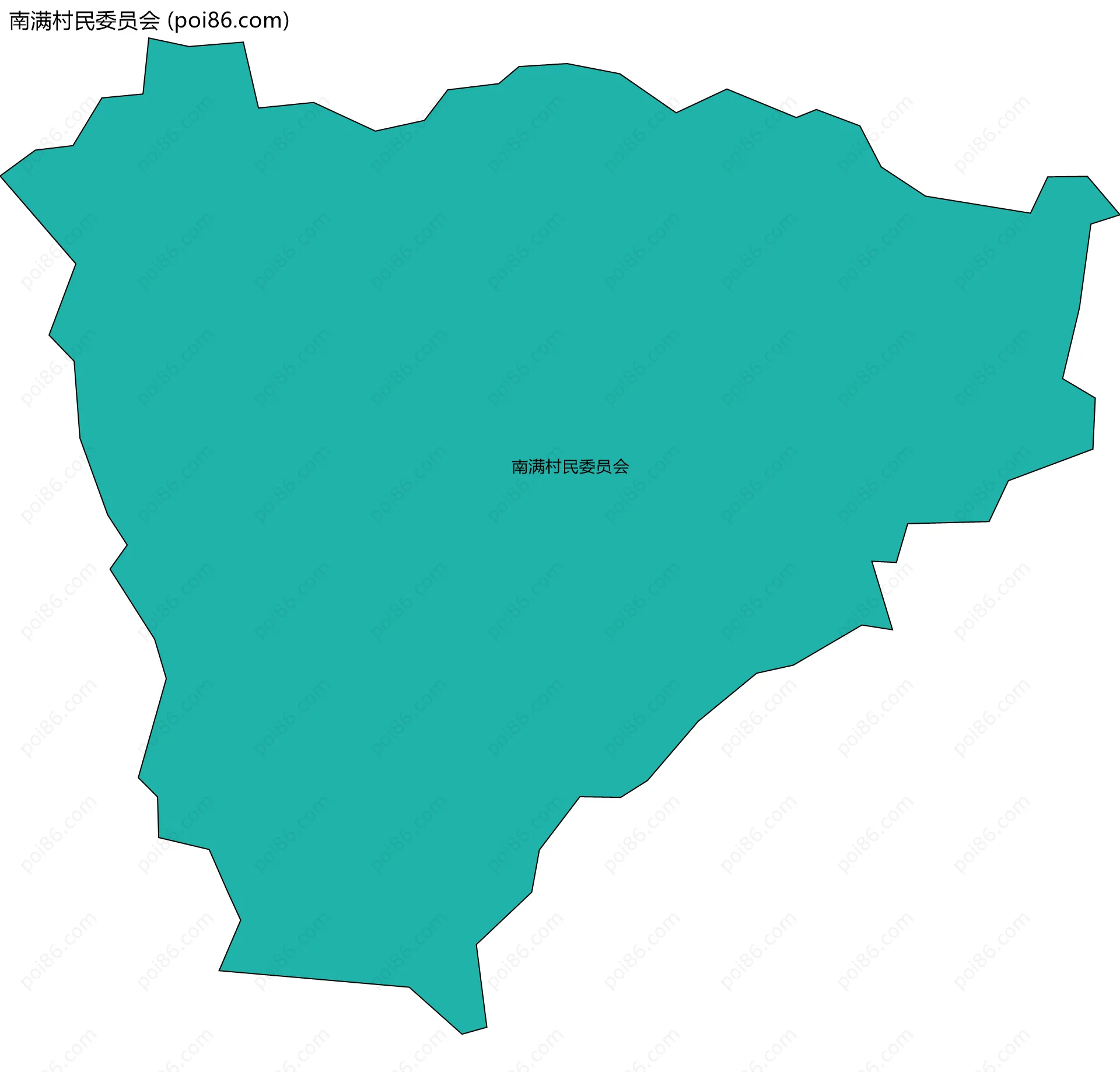 南满村民委员会边界地图