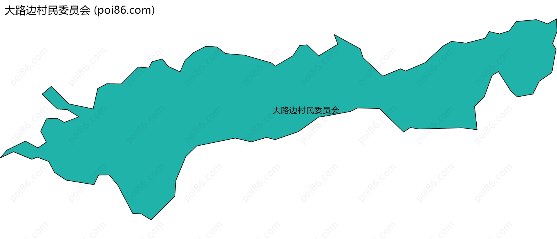 大路边村民委员会边界地图