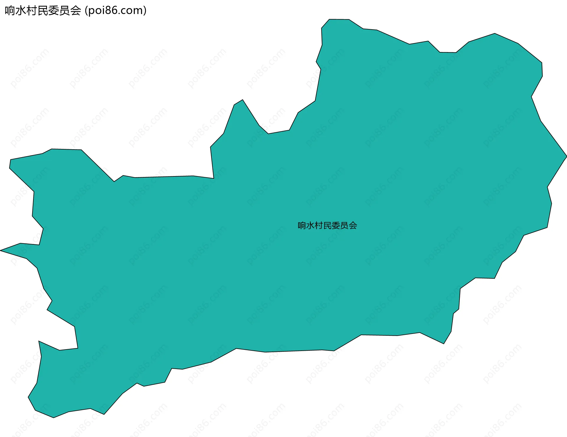 响水村民委员会边界地图