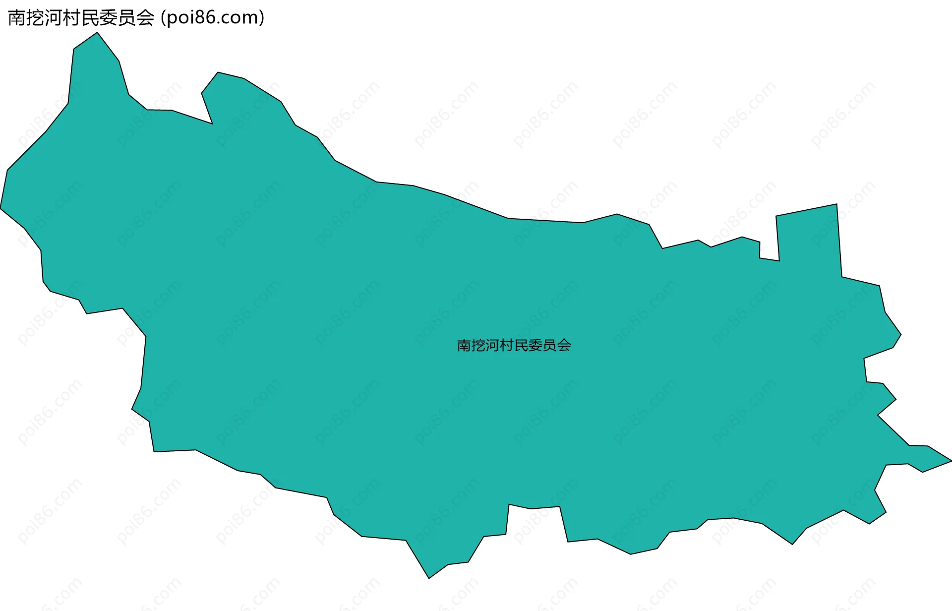 南挖河村民委员会边界地图
