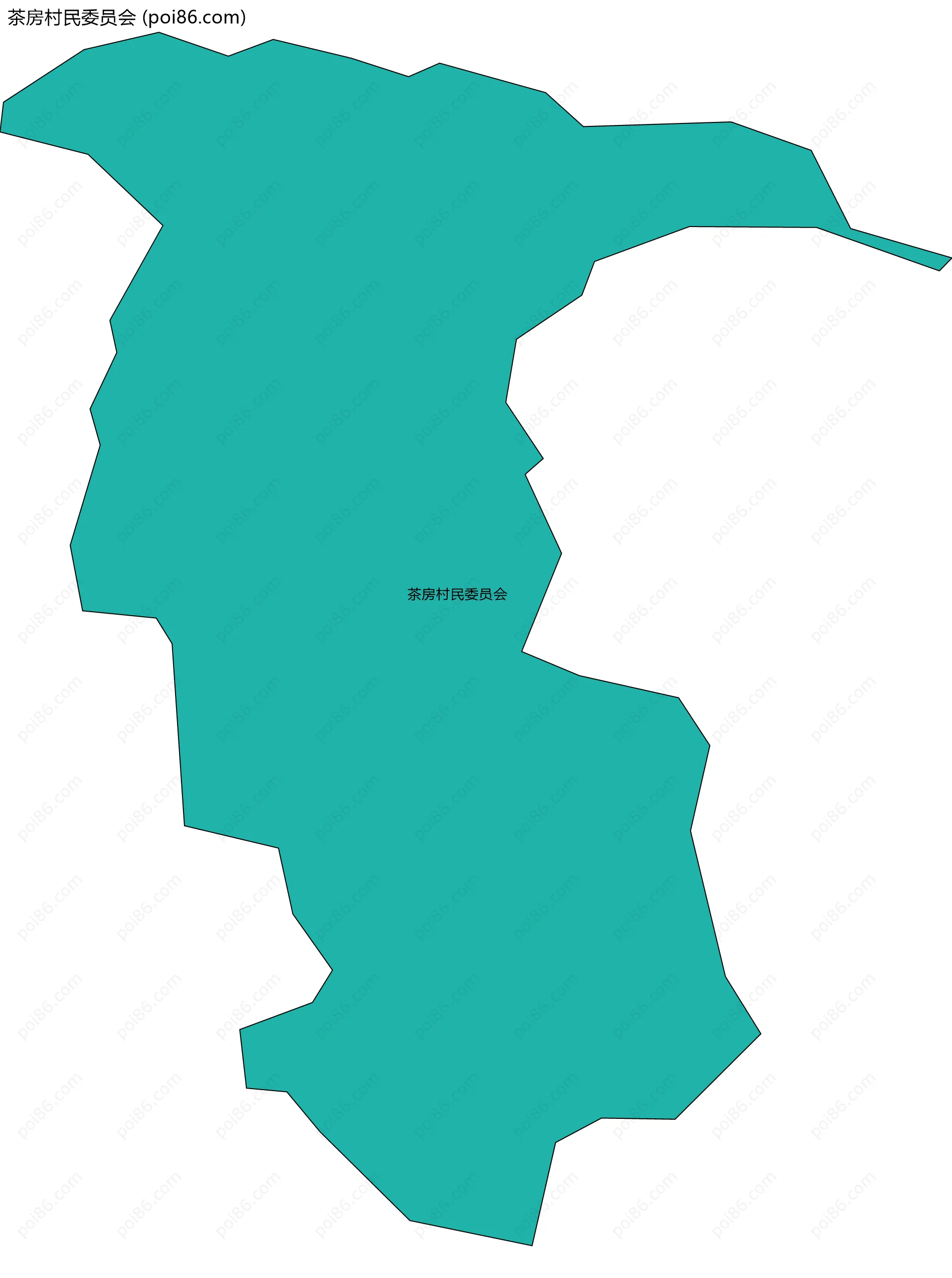 茶房村民委员会边界地图