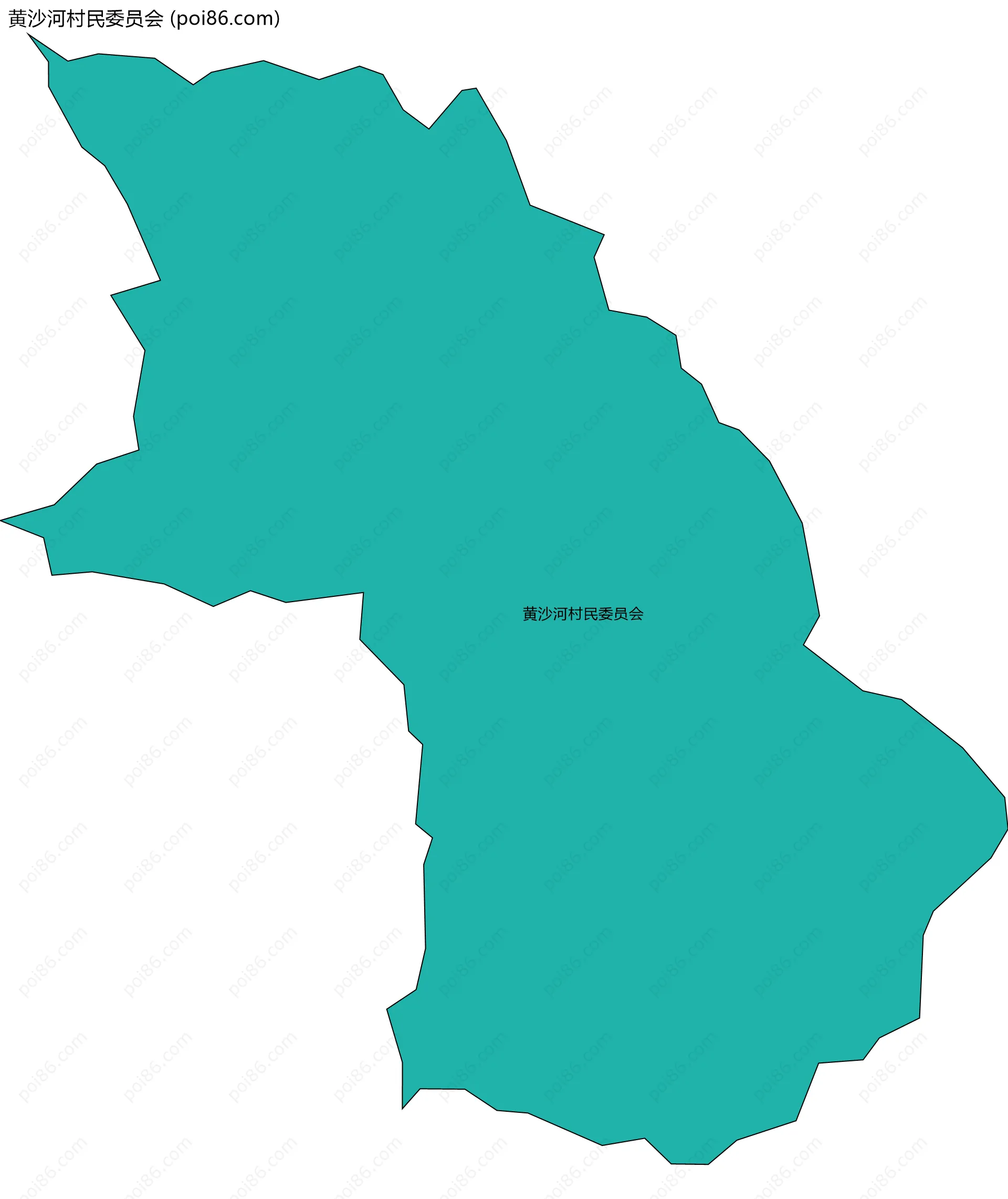 黄沙河村民委员会边界地图