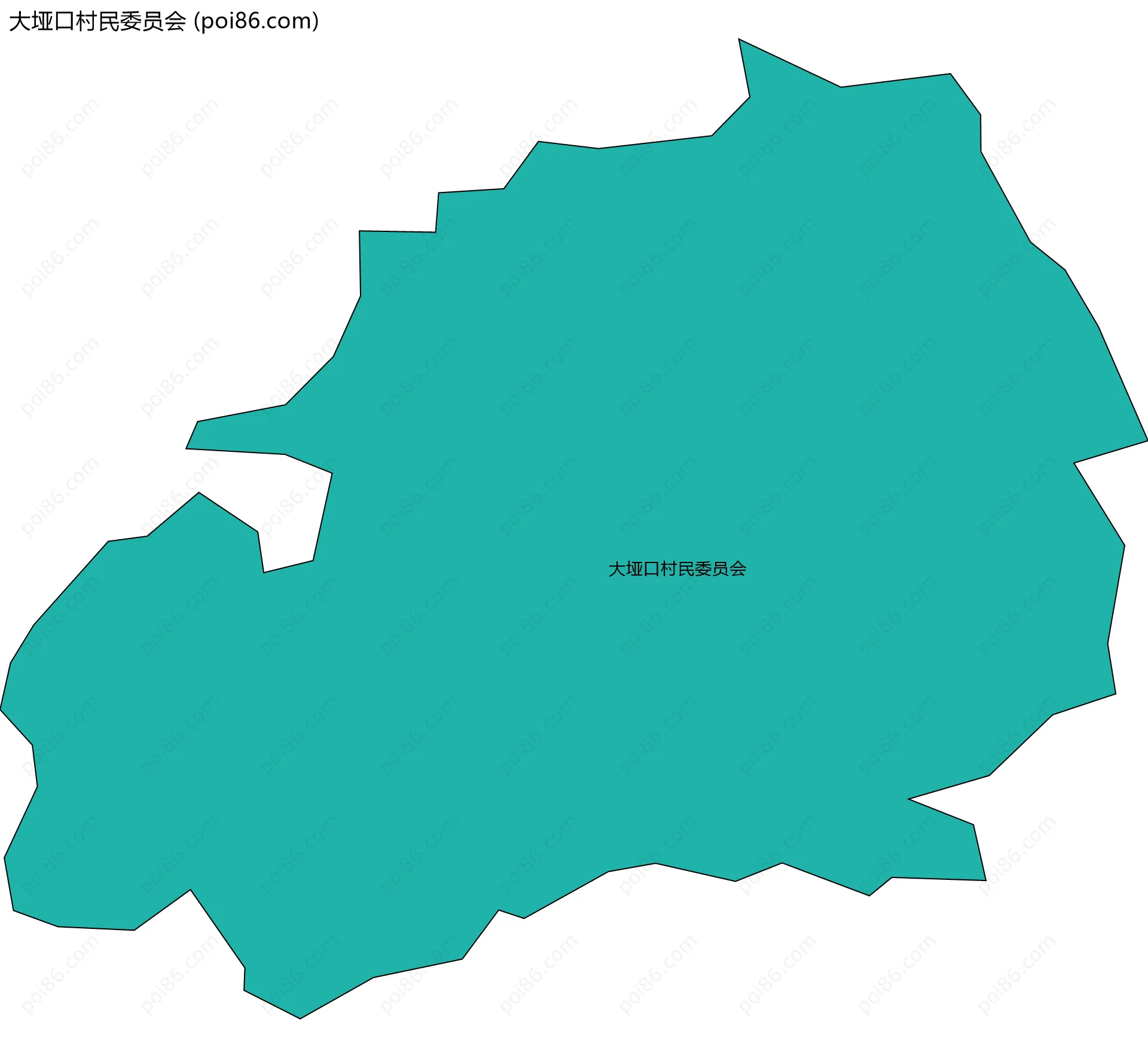 大垭口村民委员会边界地图