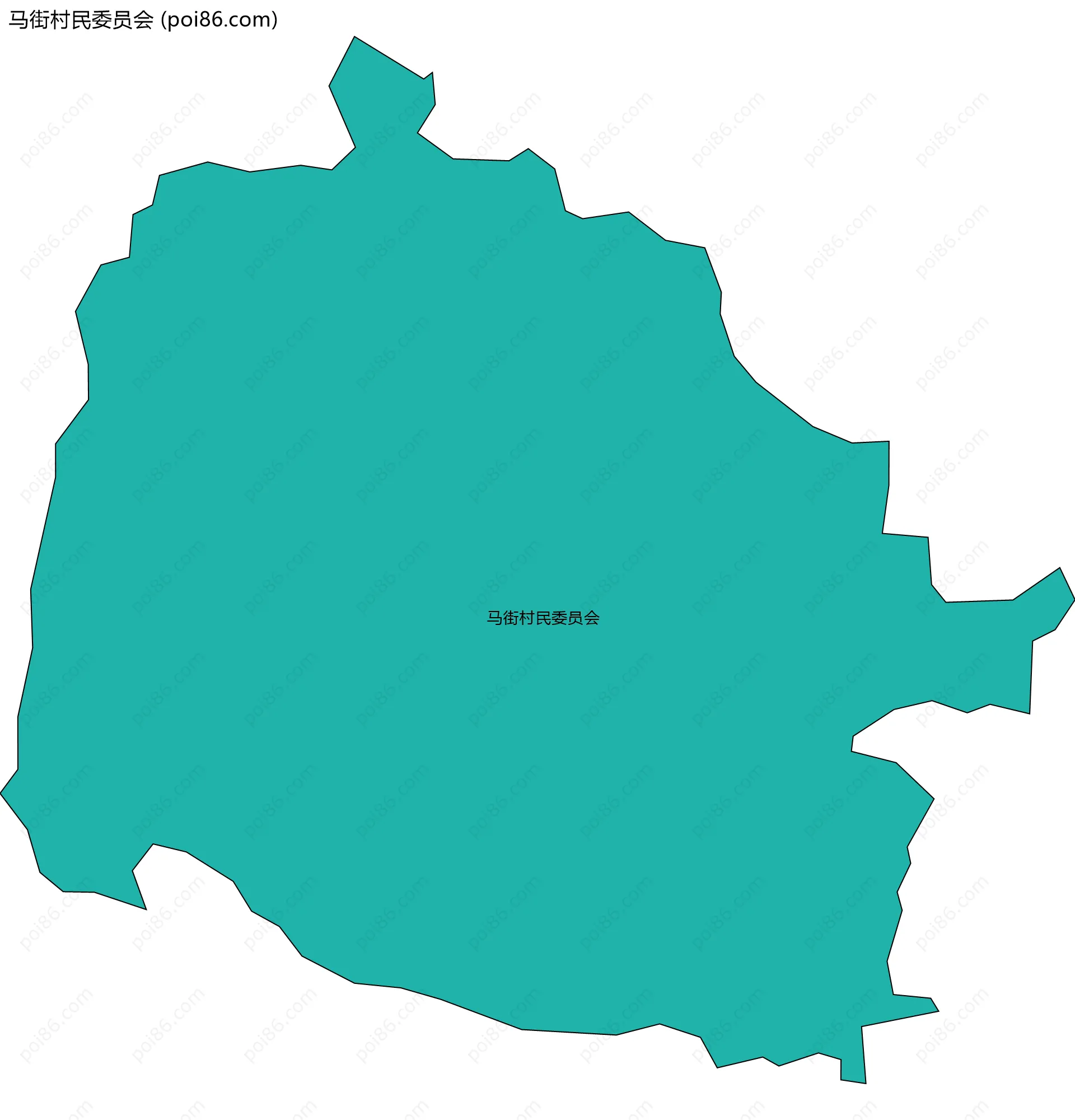 马街村民委员会边界地图