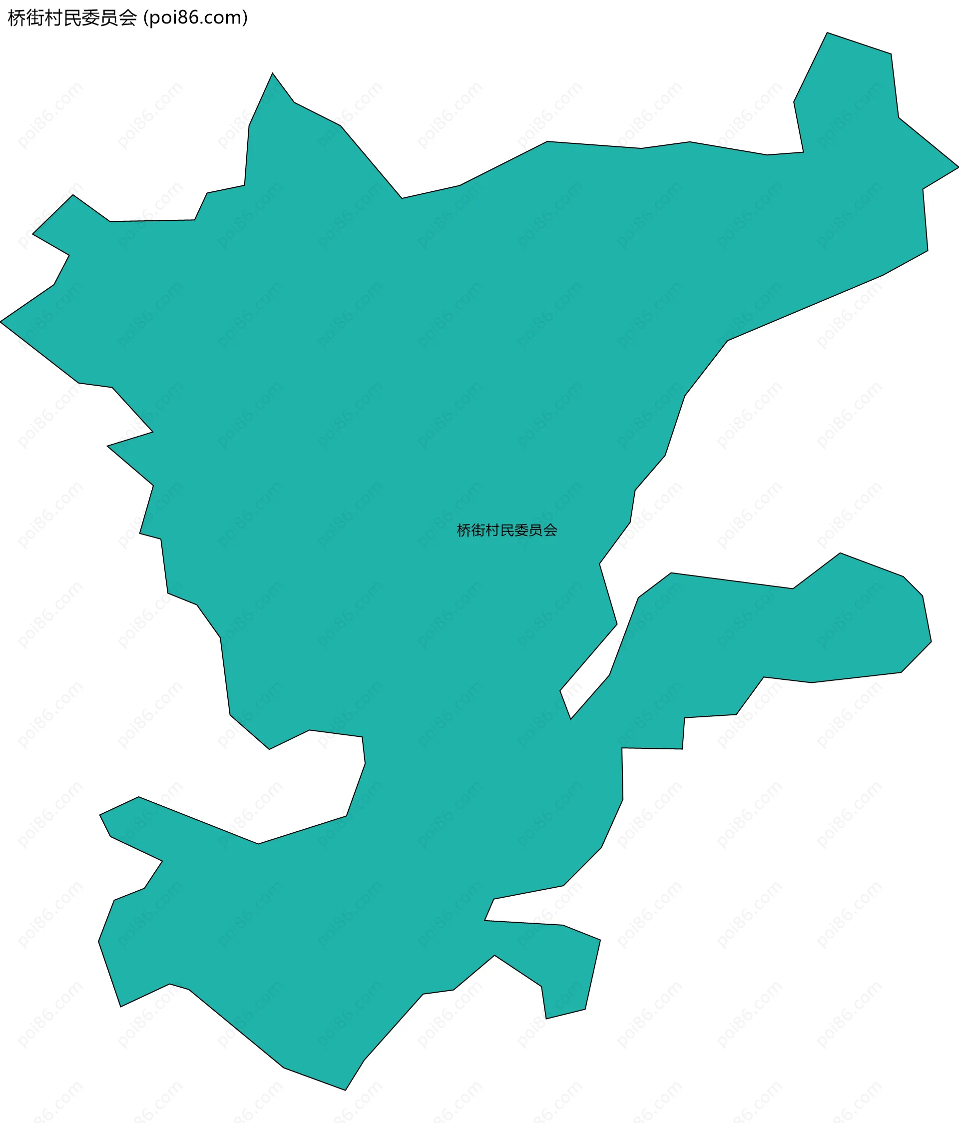 桥街村民委员会边界地图