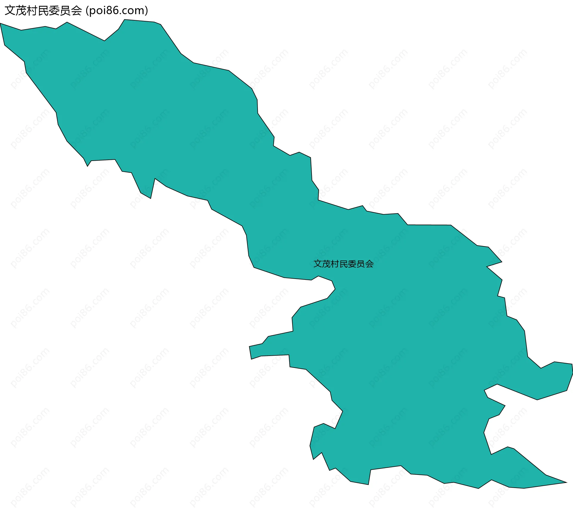 文茂村民委员会边界地图