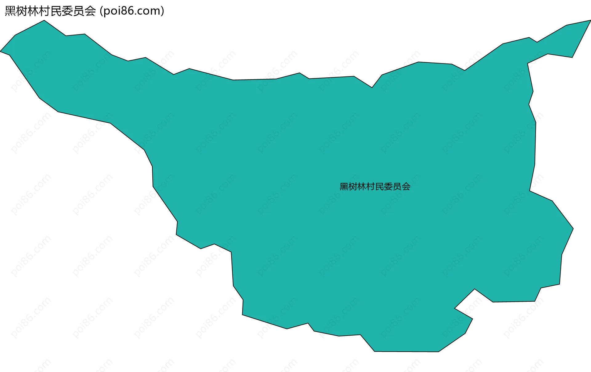 黑树林村民委员会边界地图