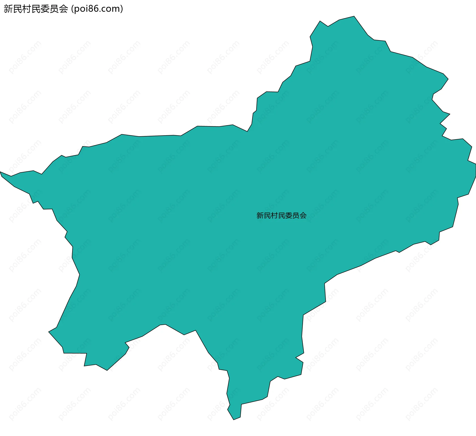 新民村民委员会边界地图