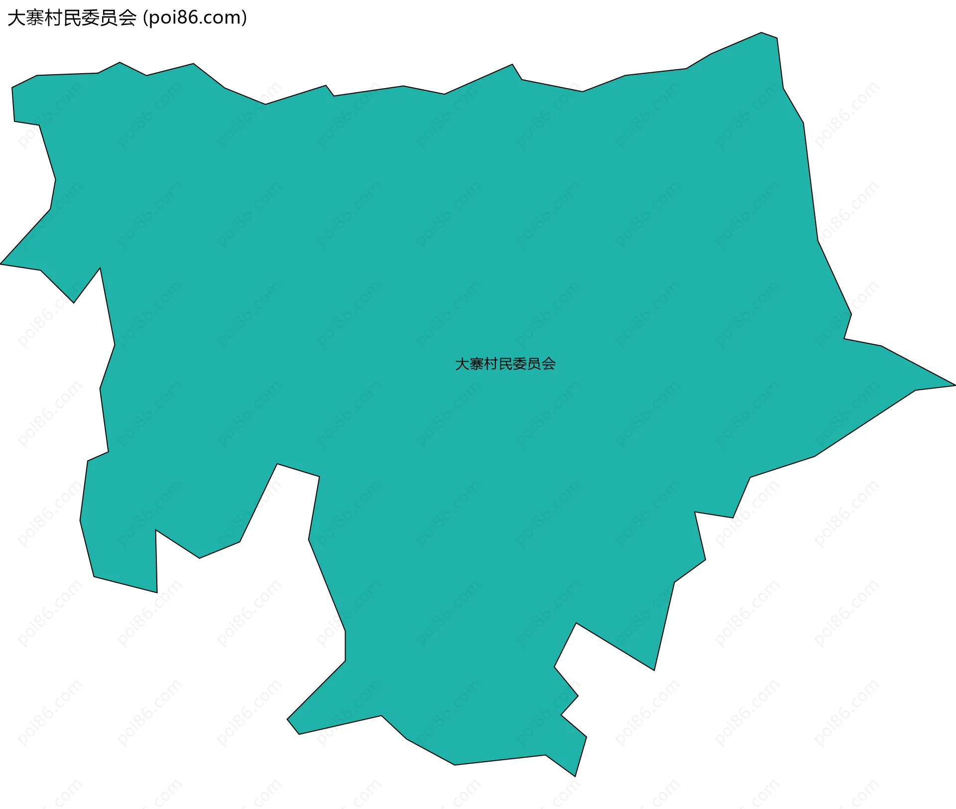 大寨村民委员会边界地图