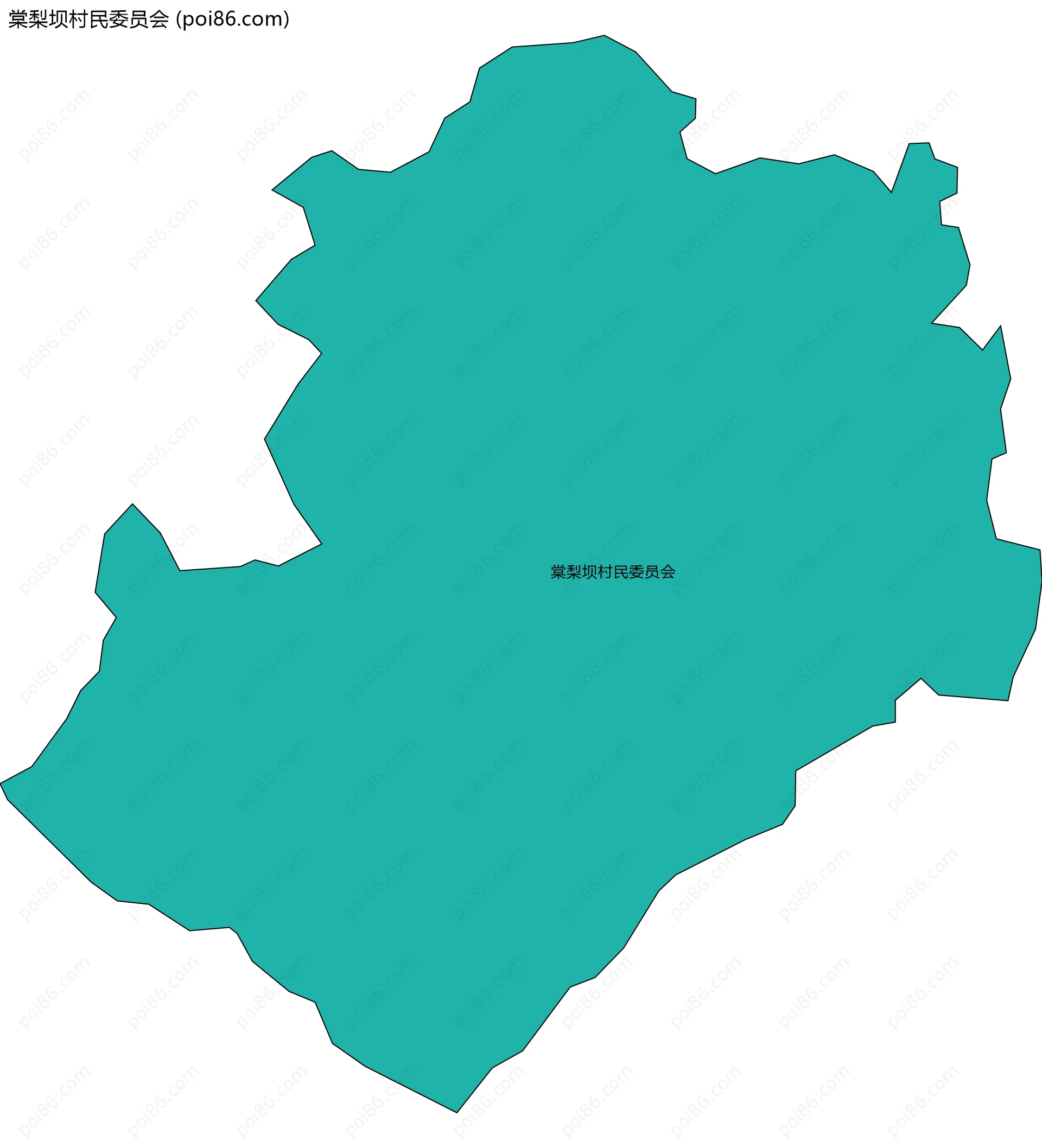 棠梨坝村民委员会边界地图