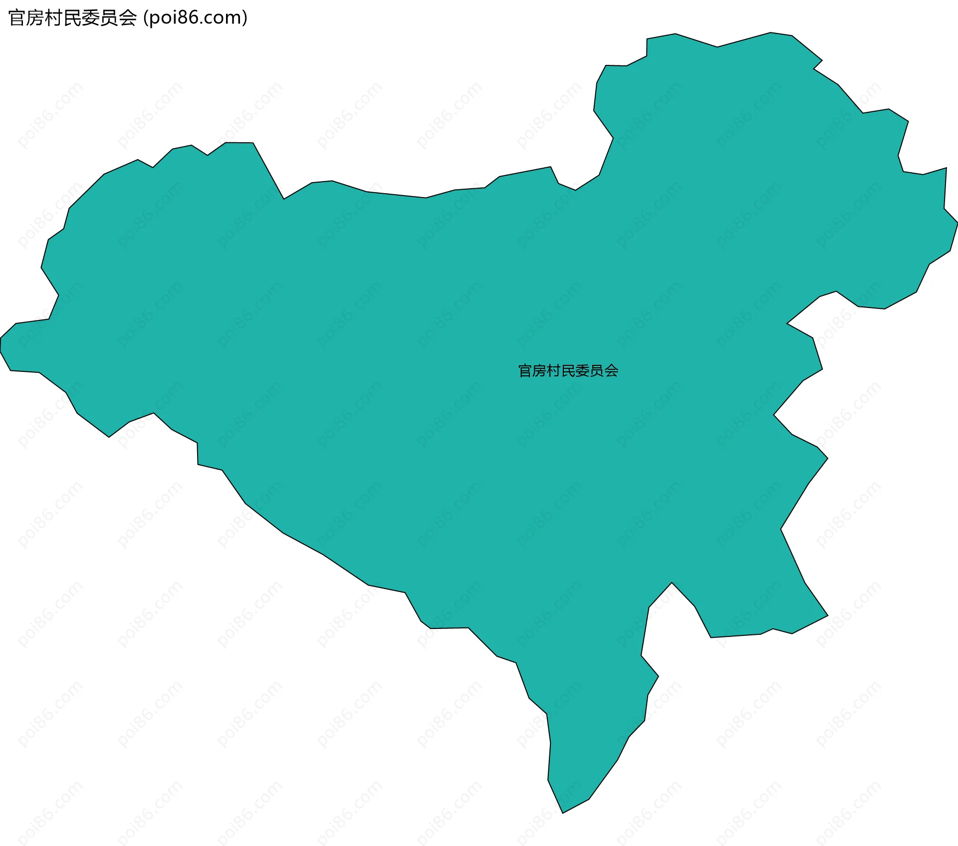 官房村民委员会边界地图