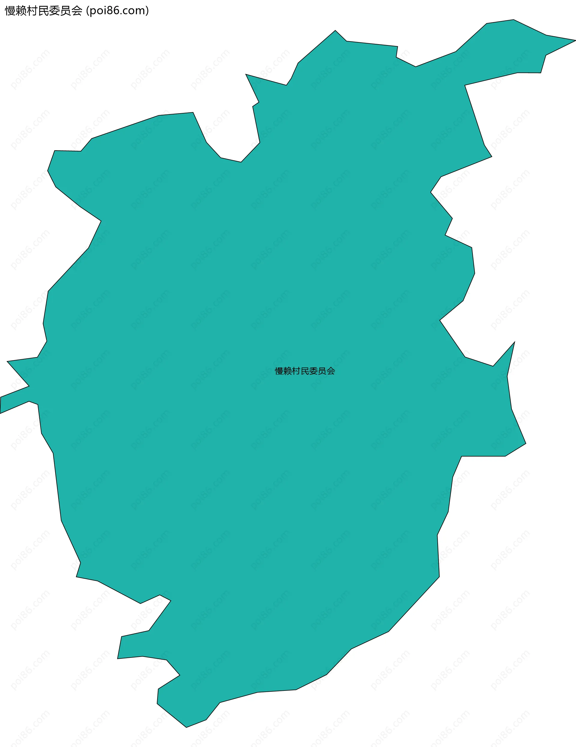 慢赖村民委员会边界地图