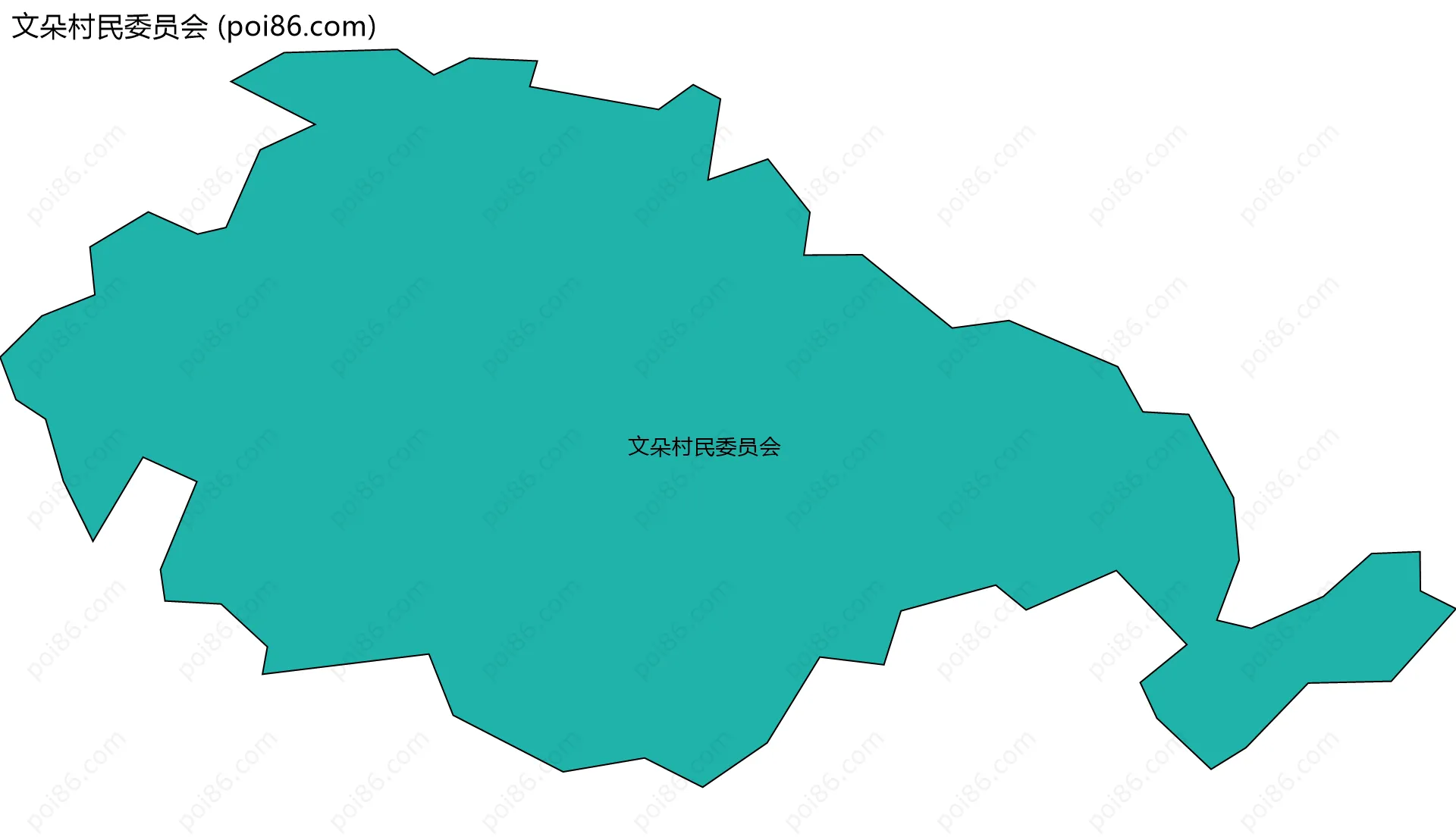 文朵村民委员会边界地图