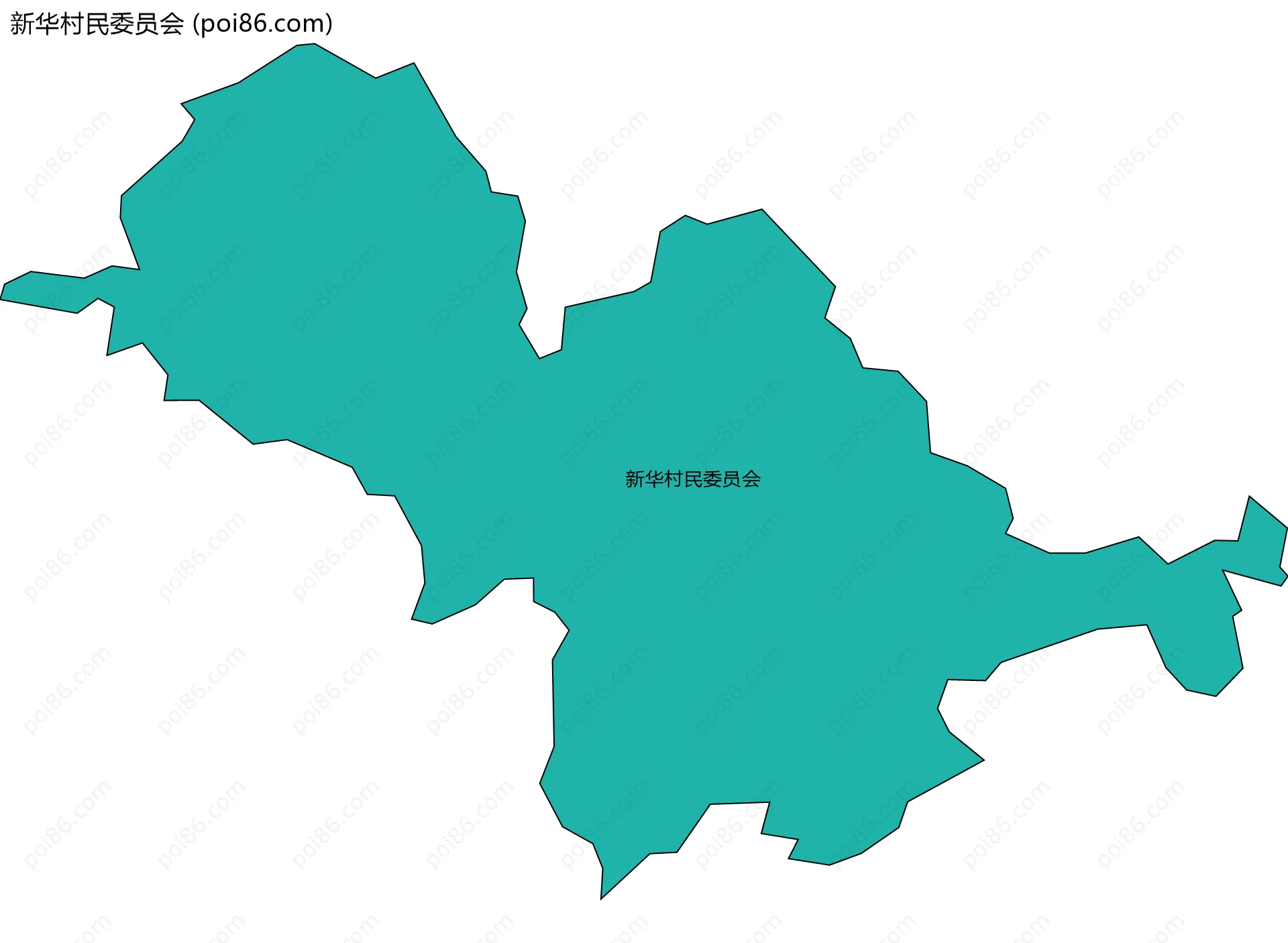 新华村民委员会边界地图