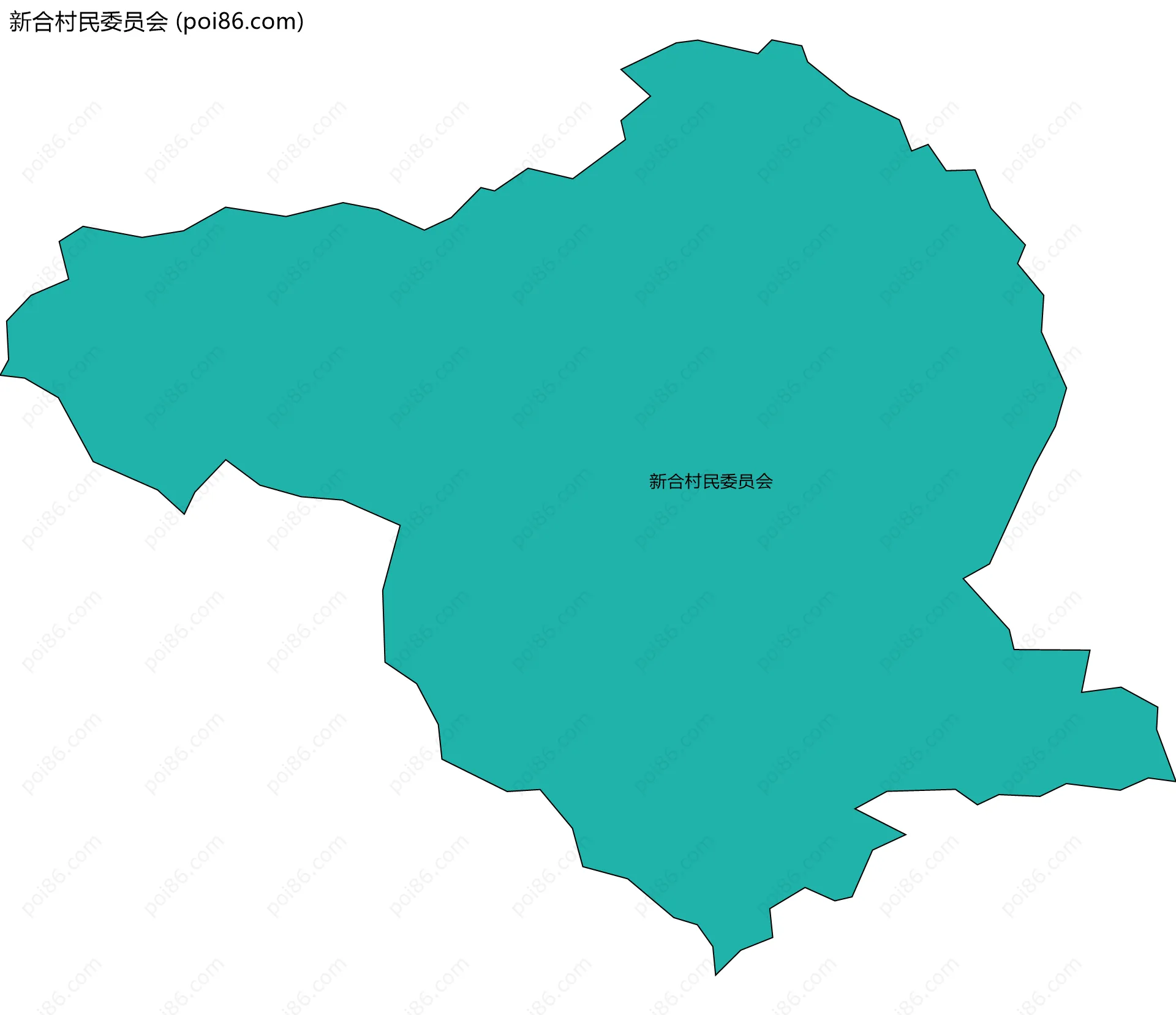 新合村民委员会边界地图