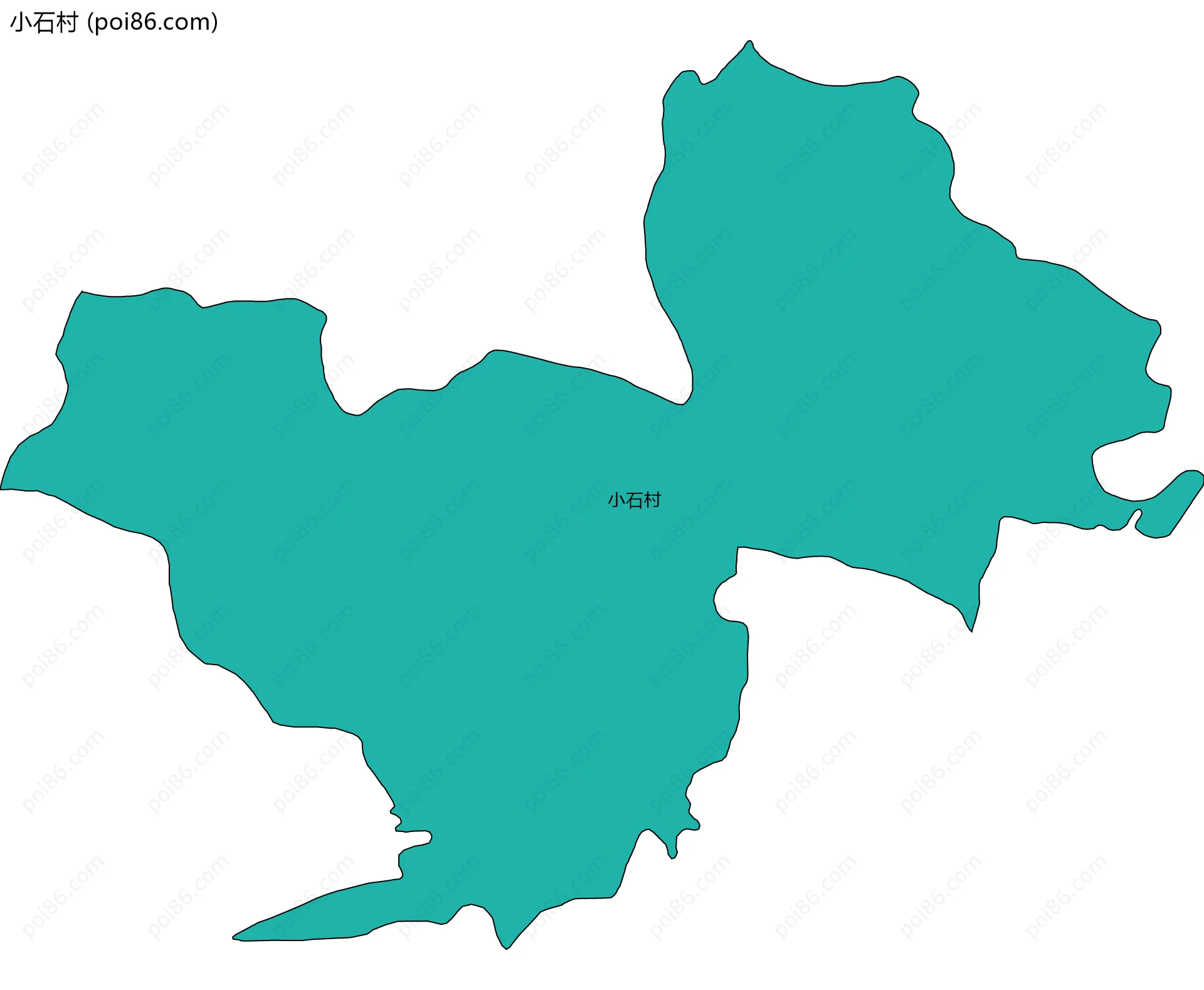 小石村边界地图