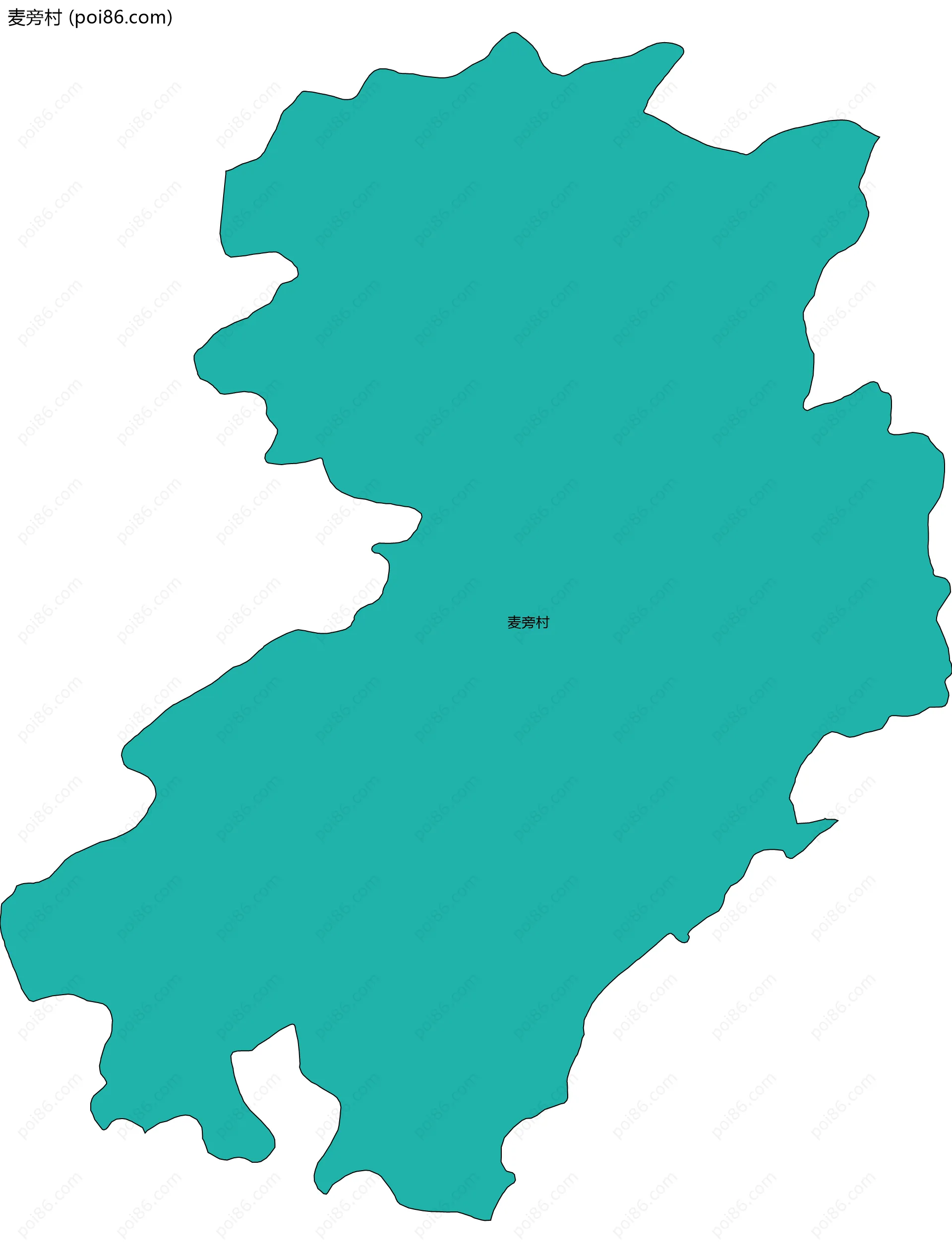 麦旁村边界地图